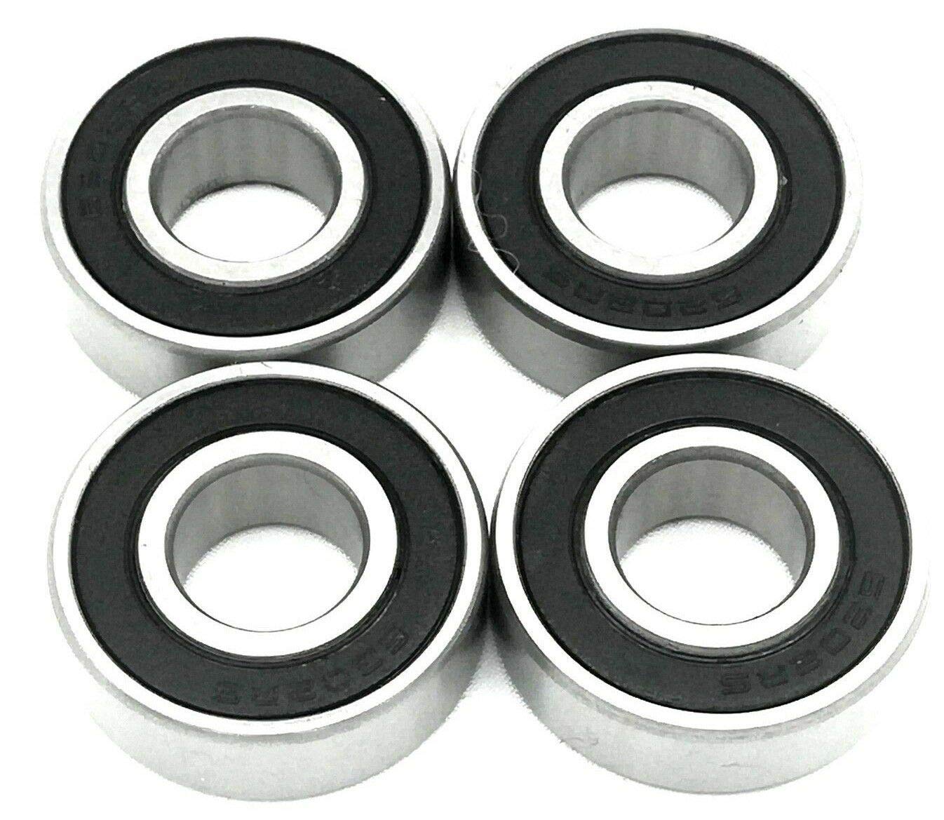 4 Bearings Front and Rear Wheel Bearing Set Compatible with Coleman Powersports CT200U, CT200U-EX Trail 200 Mini Bike, Baja MB16