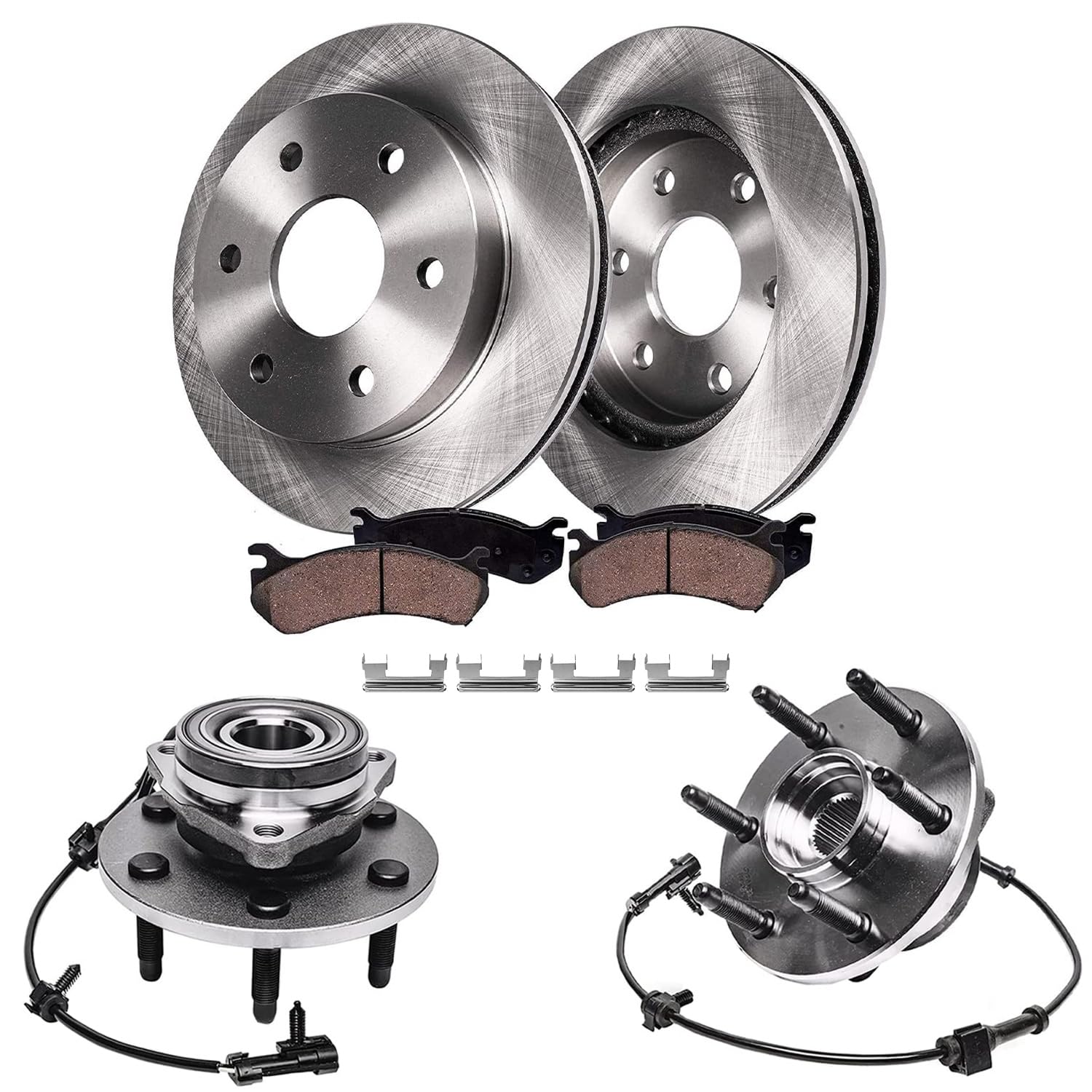Detroit Axle - 4WD Front Brake Kit for Chevrolet GMC Express Savana 2500 Tahoe Cadillac Escalade ESV EXT Brake Rotors Ceramic Br