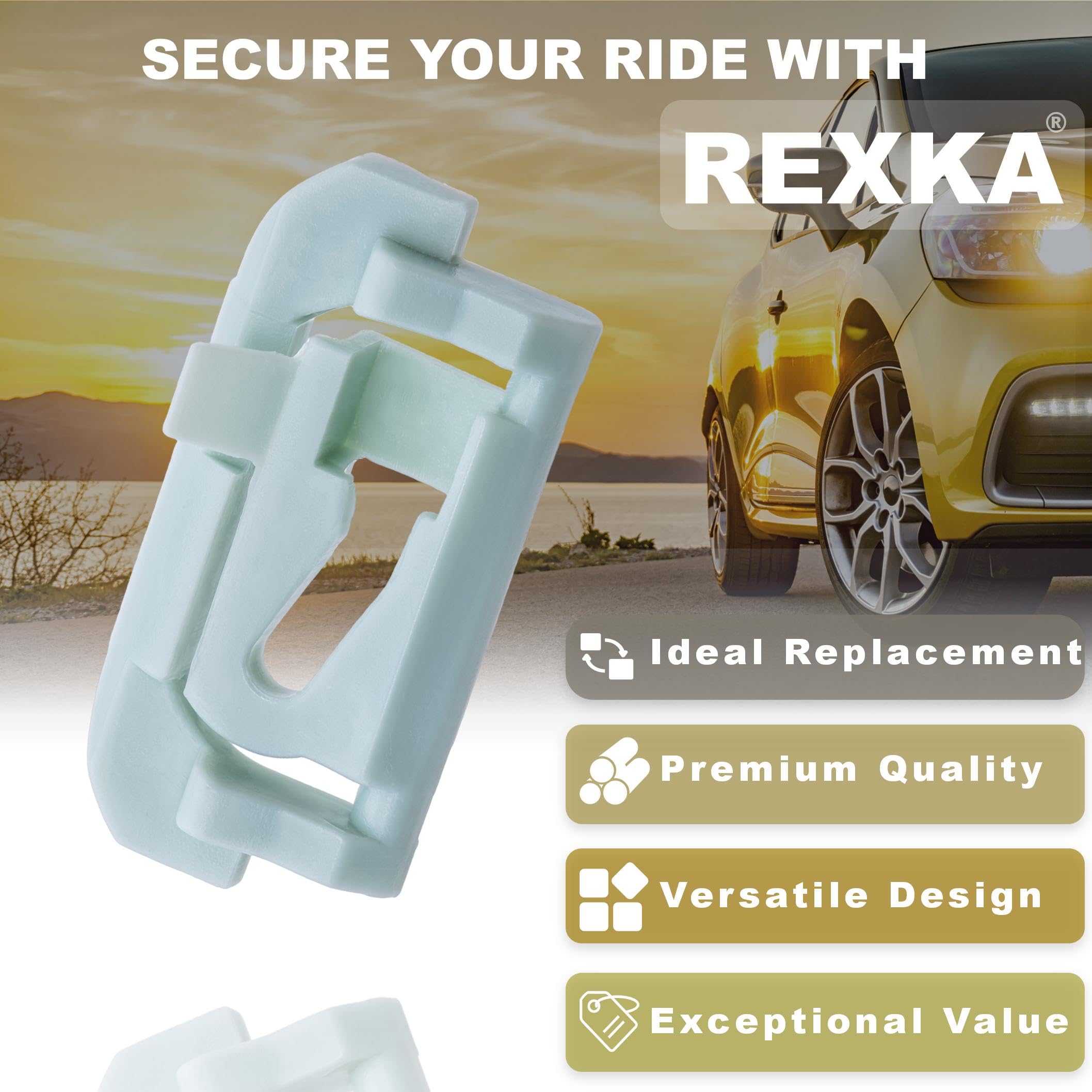 Rexka 30pcs Windshield Rear Glass Trim Clips for GM 1654047 Monte Carlo, El Camino, & Malibu 1978-1988 G-Body Rear Window Moldin
