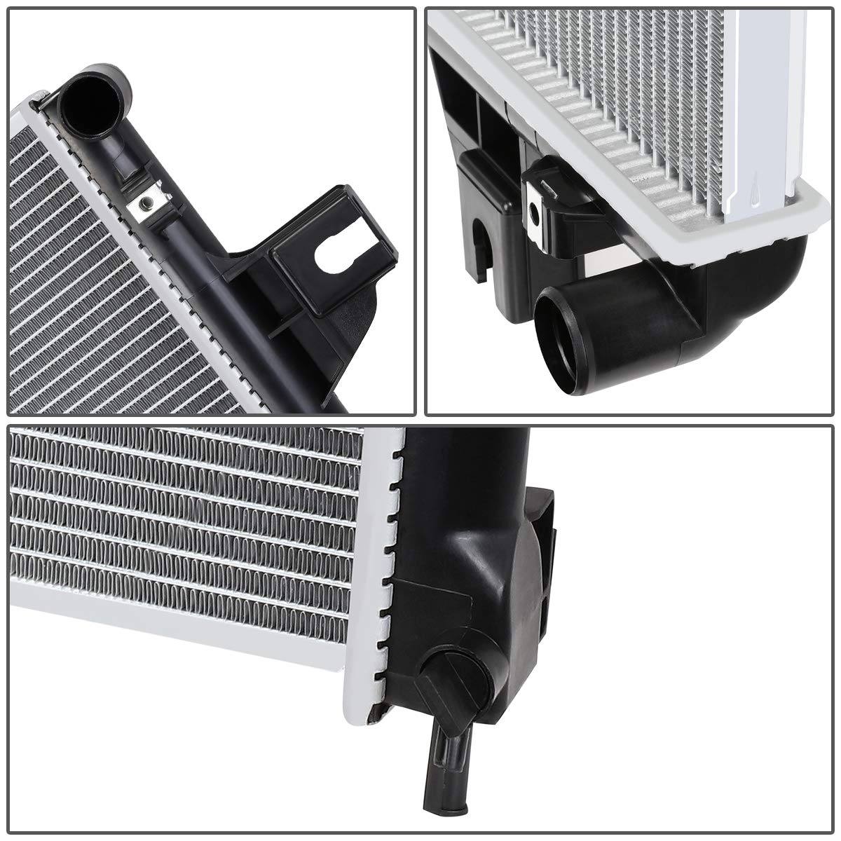 Dna Motoring Oem-Ra-2262 Aluminum Core Radiator Compatible With 99-04 Grand Cherokee 4.0 At,23-7/16'' W X 21-9/16'' H X 1'' D,1-