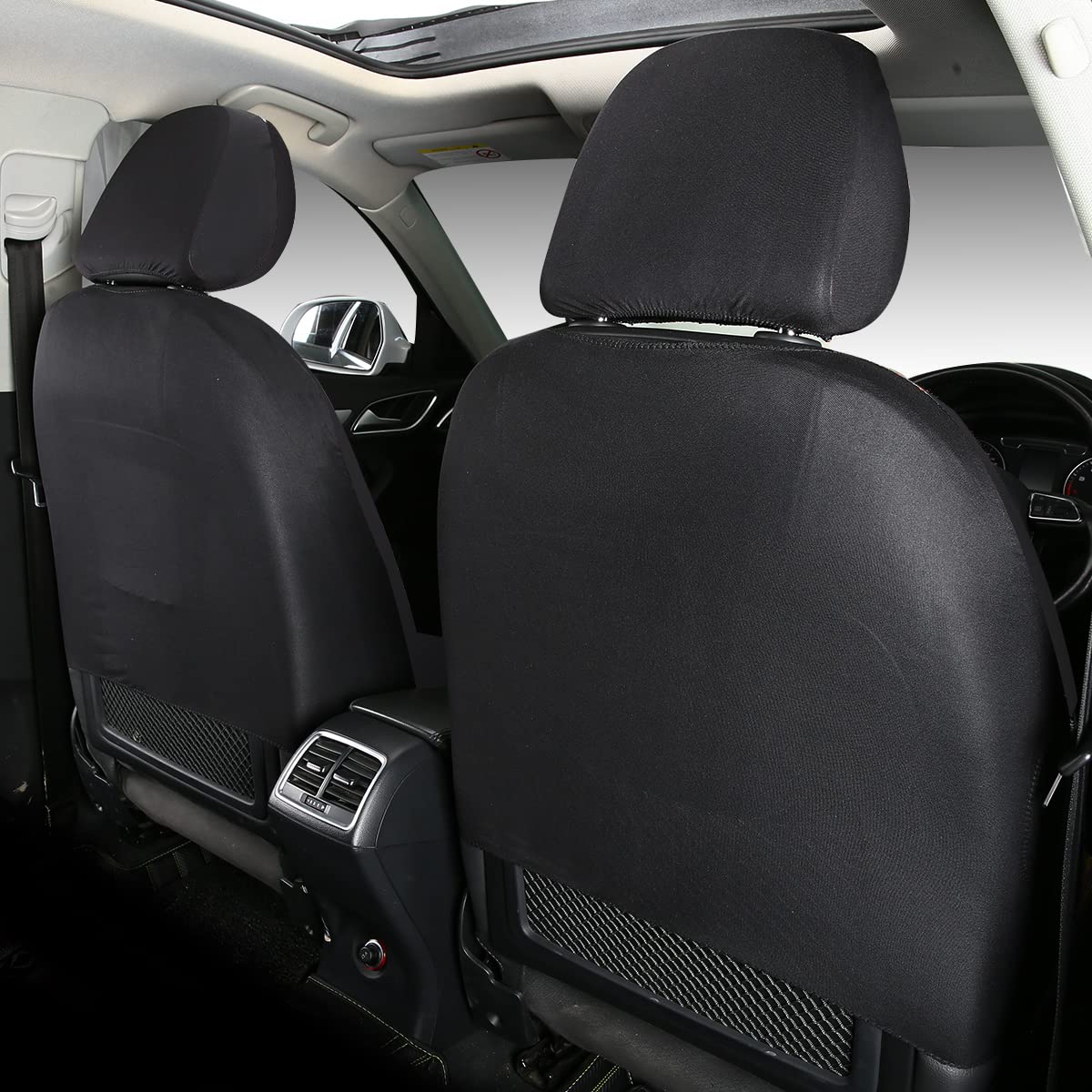 PONYJOYUP Baja Saddle Blanket Car Seat Covers 4PCS Front, Breathable Washable Striped Woven Automotive Vehicle Seat Cover, Unive