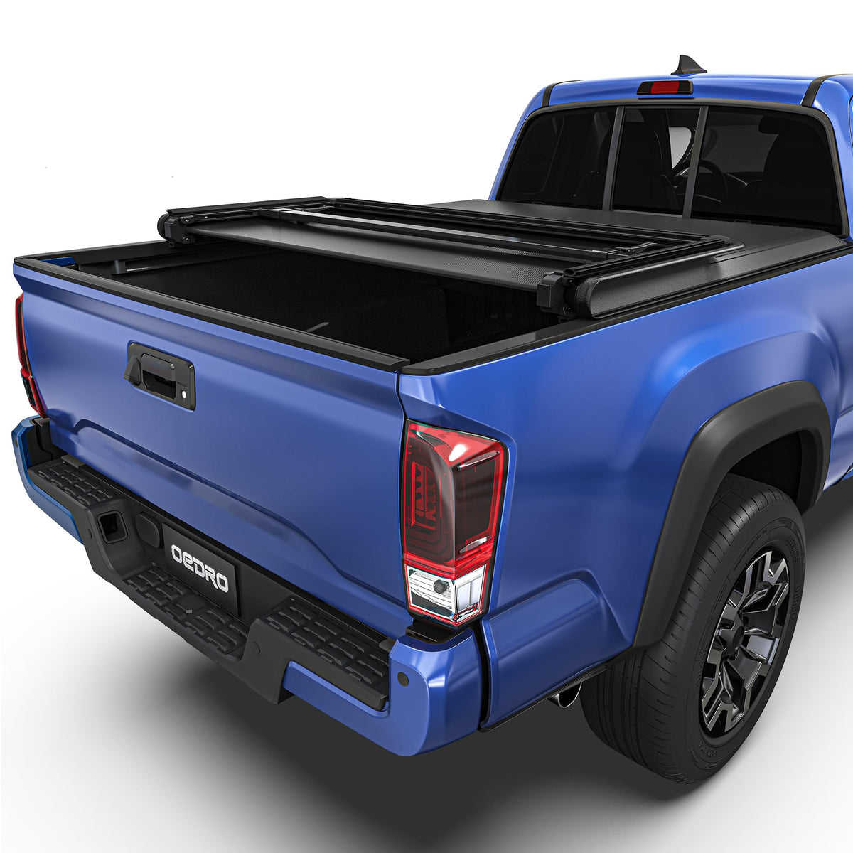 Oedro Soft Trifold Truck Bed Tonneau Cover Fits For Toyota Tacoma 2005-2015, 6Ft Bed With Track Rail System