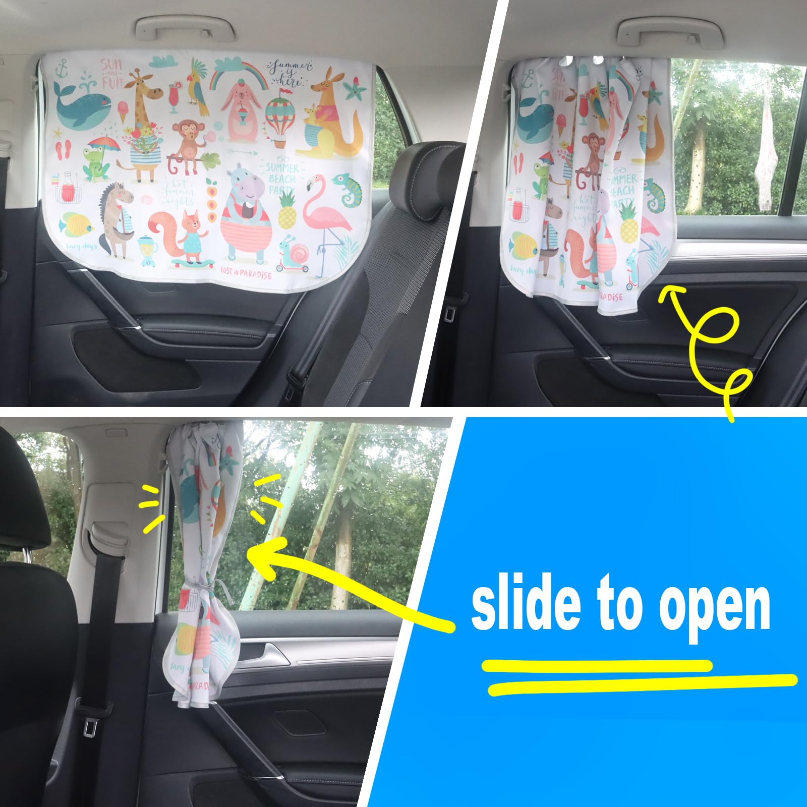 LoyaGour Car Window Shades for Side Windows Baby and Kids,Car Back Window Sun Shade Covers,Strong Magnetic Sunshades Curtains fo