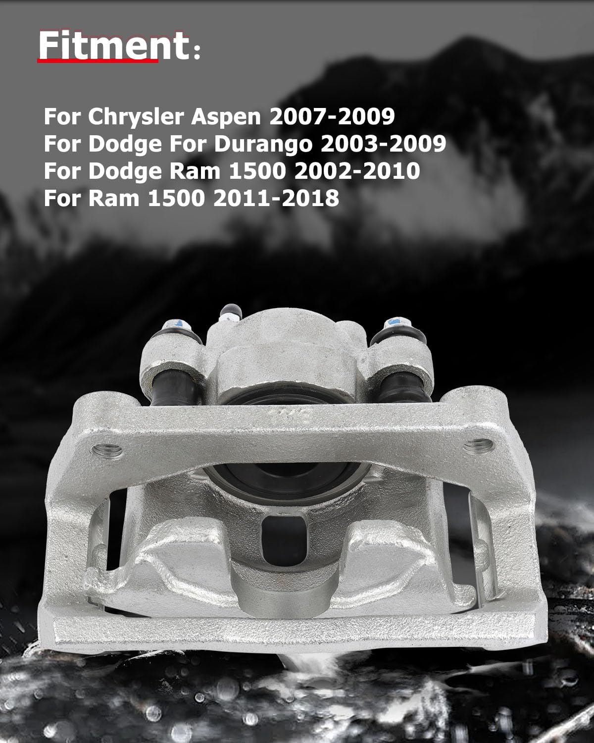 cciyu 18-B4836 Rear Right Brake Caliper With Bracket For Chrysler For Aspen 2007-2009,For Dodge For Durango 2004-2009,For Dodge