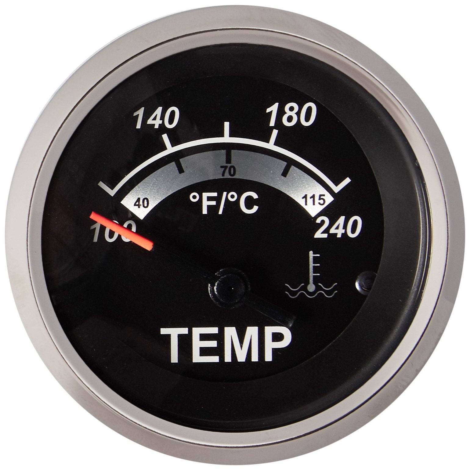 Sierra International 67020P Sterling Electric Water Temperature Gauge, 2, Black