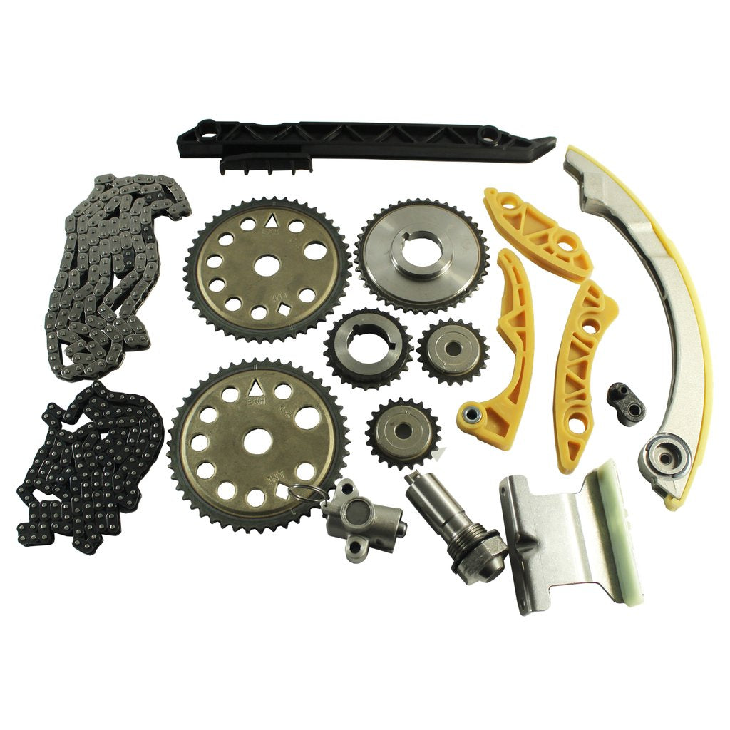 Engine Timing Chain Kit W/Balance Shaft Set Tensioner Rail Guide Crank Replacement For Buick Lacrosse Regal Verano G5 G6 Solstice Aura Ion Vue 2.0L 2.2L 2.4L Replace 94201S 12680750 Timing Chain Kit