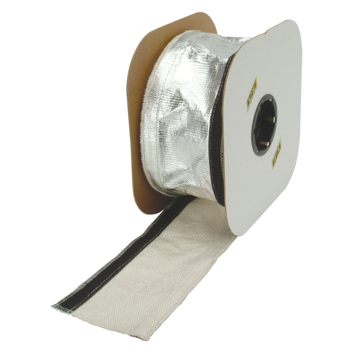 Design Engineering 010405B50 1/2'' - 1-1/4'' I.D. X 50Ft Spool Aluminized Sleeving For Ultimate Heat Protection (With Hook And L