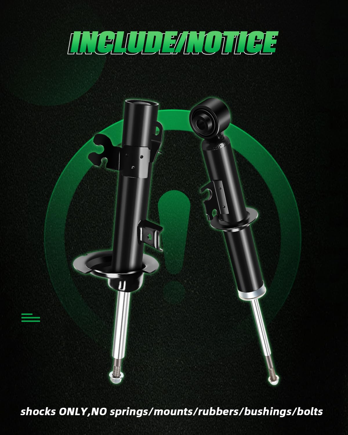 Scitoo - Front Rear Shock Absorber For Mini Fits 2002-2006 For Mini Cooper Shocks 334622 334621 341924 Struts - 4Pc Set