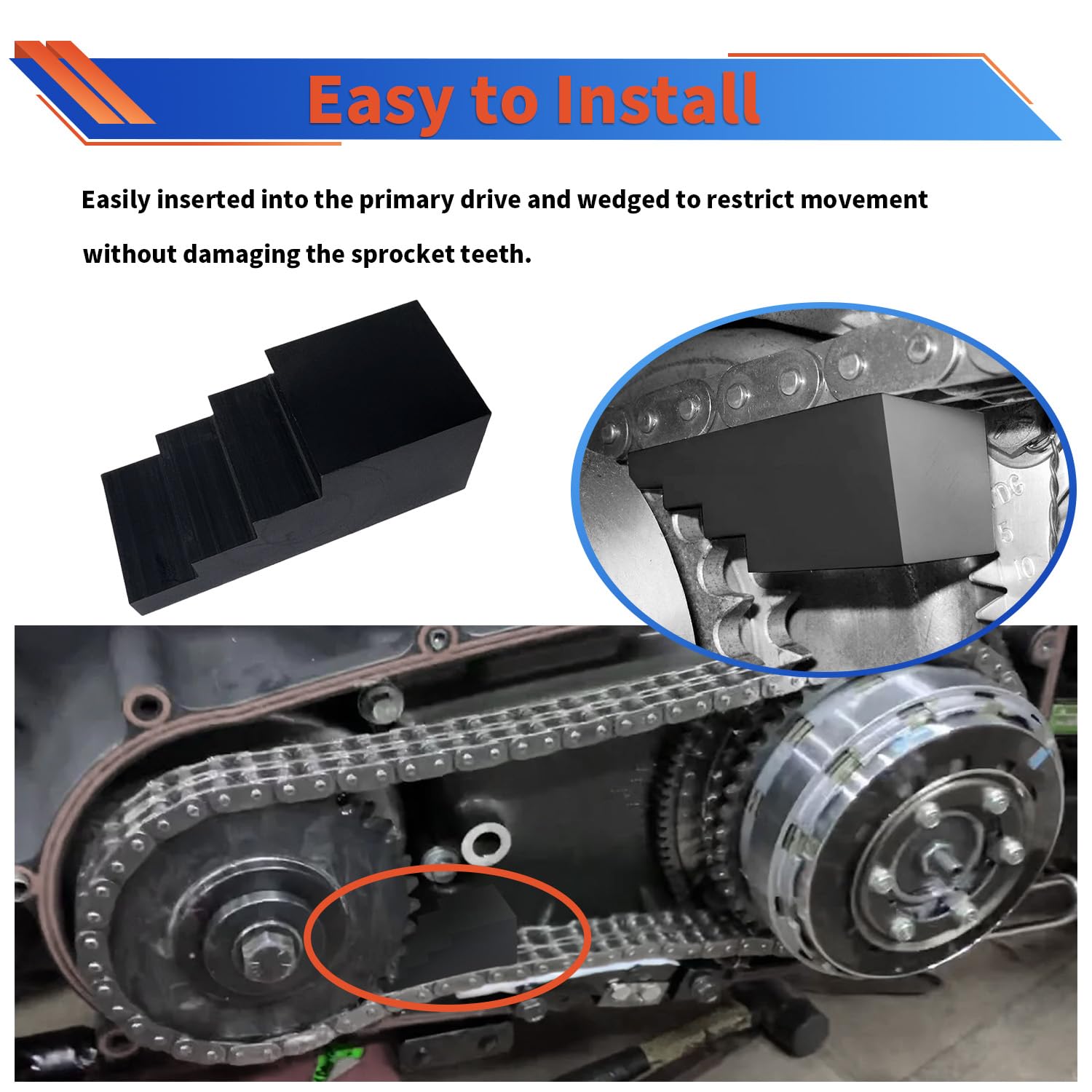 Biglknm Primary Drive Locking Tool, Motorcycle Primary Drive Twin Cam Locking Tool In Transmissions & Chains For Harley Road Kin