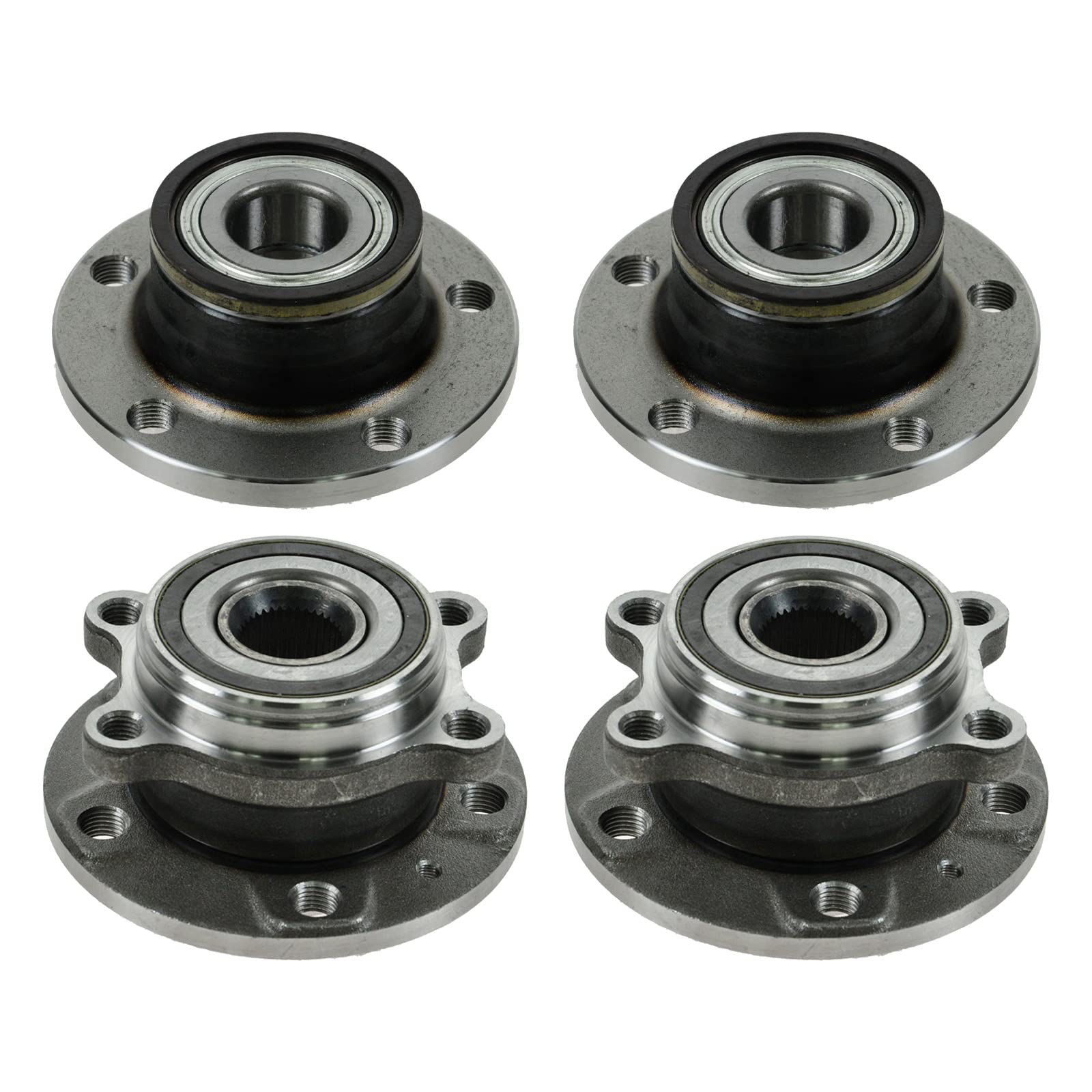 Trq Wheel Bearing & Hub Assembly Set Fits 2008-2018 Audi 2005-2022 Volkswagen
