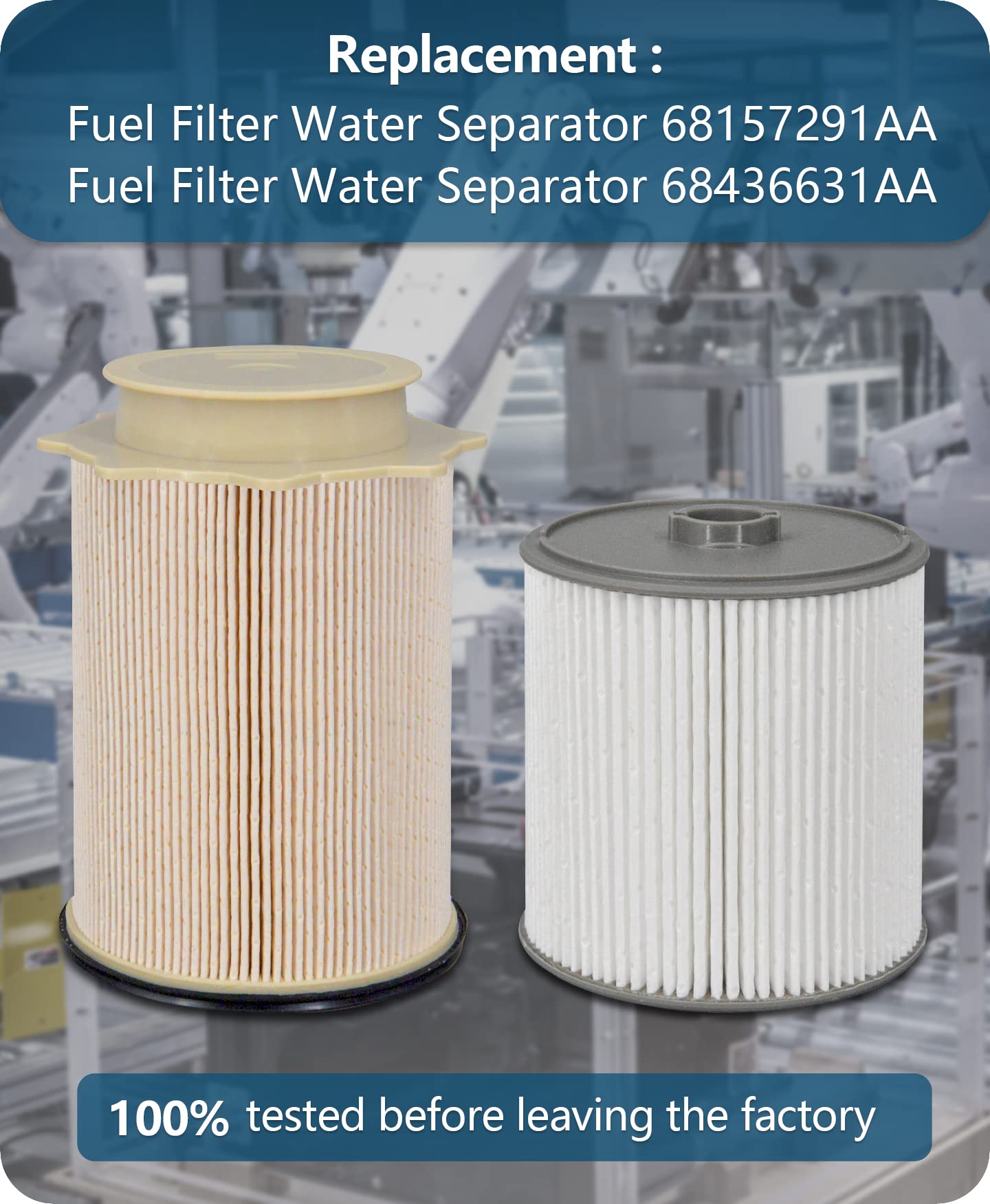 Marsram 6.7 Cummins Fuel Filter Water Separator Set fits for 2019 2020 2021 2022 Dodge Ram 2500 3500 4500 5500 6.7L Cummins Dies