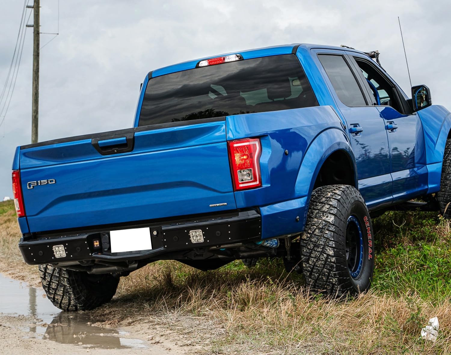 Ijdmtoy Clear/Red Lens W/Chrome Reflector Full Led High Mount Third Brake Lamp W/ F1 Strobe Flash Feature Compatible With Ford 2