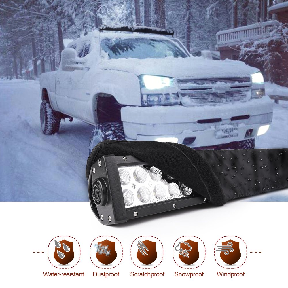Mictuning 32 Inches Universal Straight And Curved Led Light Bar Cover - Water-Resistant, Windproof, Dustproof, Snowproof Scratch