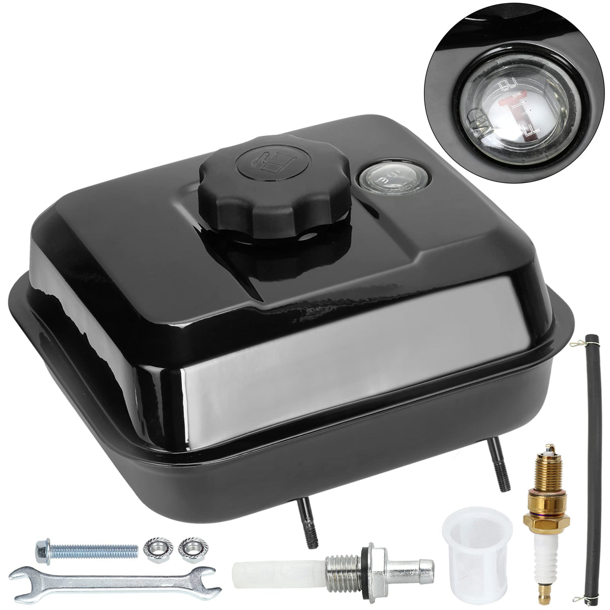 Grehua Upgrade Gas Fuel Tank With Fuel Level Gauge For Predator 212Cc 196Cc 6.5Hp Gx160 Gx200 Baja Warrior Mb165 Mb200 Coleman C