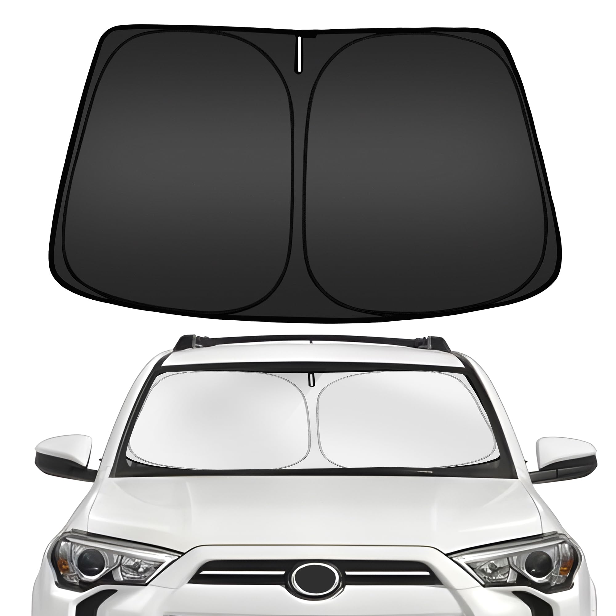 Arismotor Windshield Sun Shade For Toyota 4Runner 4-Runner 2010-2025, Custom Fit Foldable Front Window Sunshade Sun Visor Protec