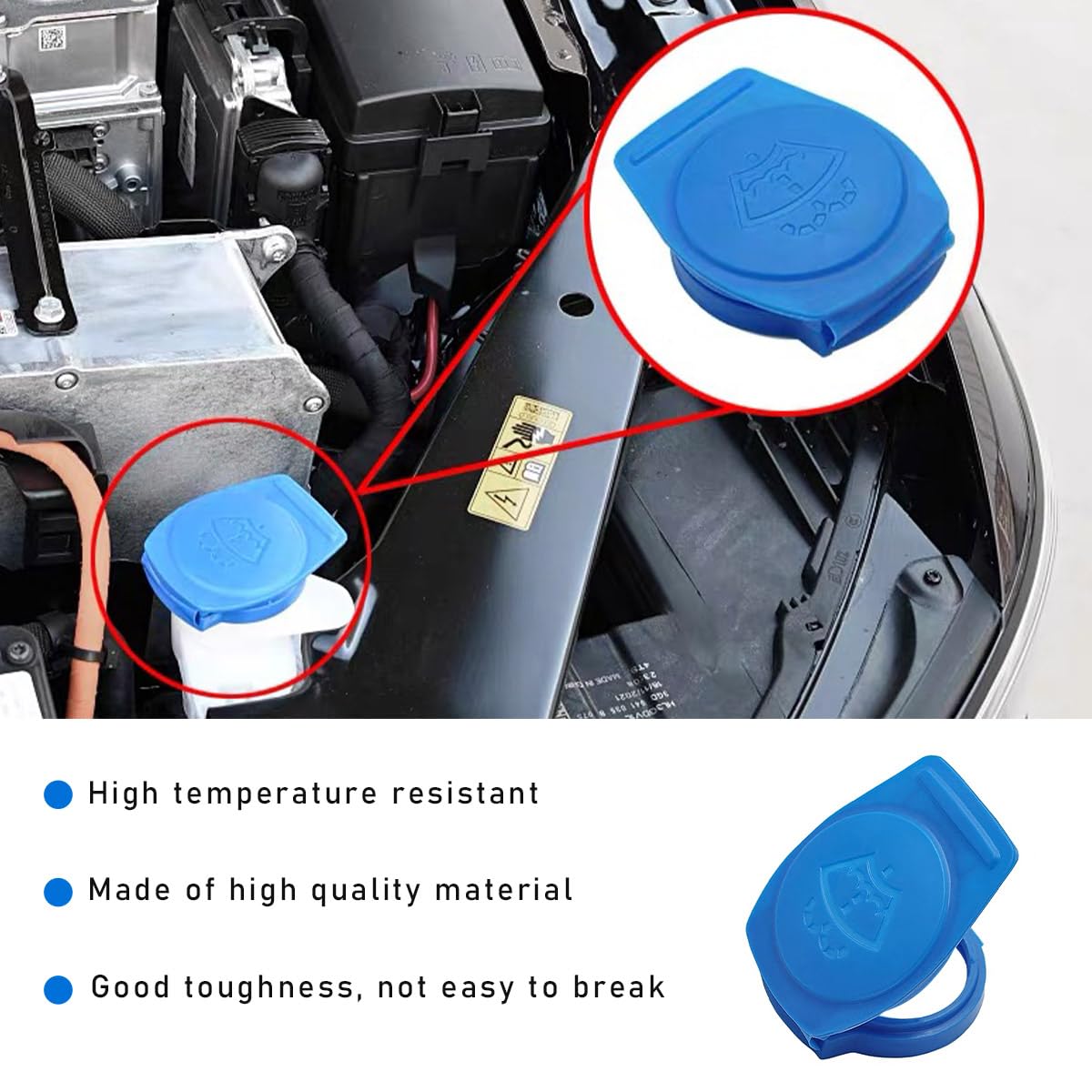 Suvnie Windshield Wiper Washer Fluid Reservoir Tank Bottle Cap Cover, Oe Number 3Q0955455, Car Wiper Bottle Cover Replacement Compatible With Jetta 2019-2021, Car Accessories