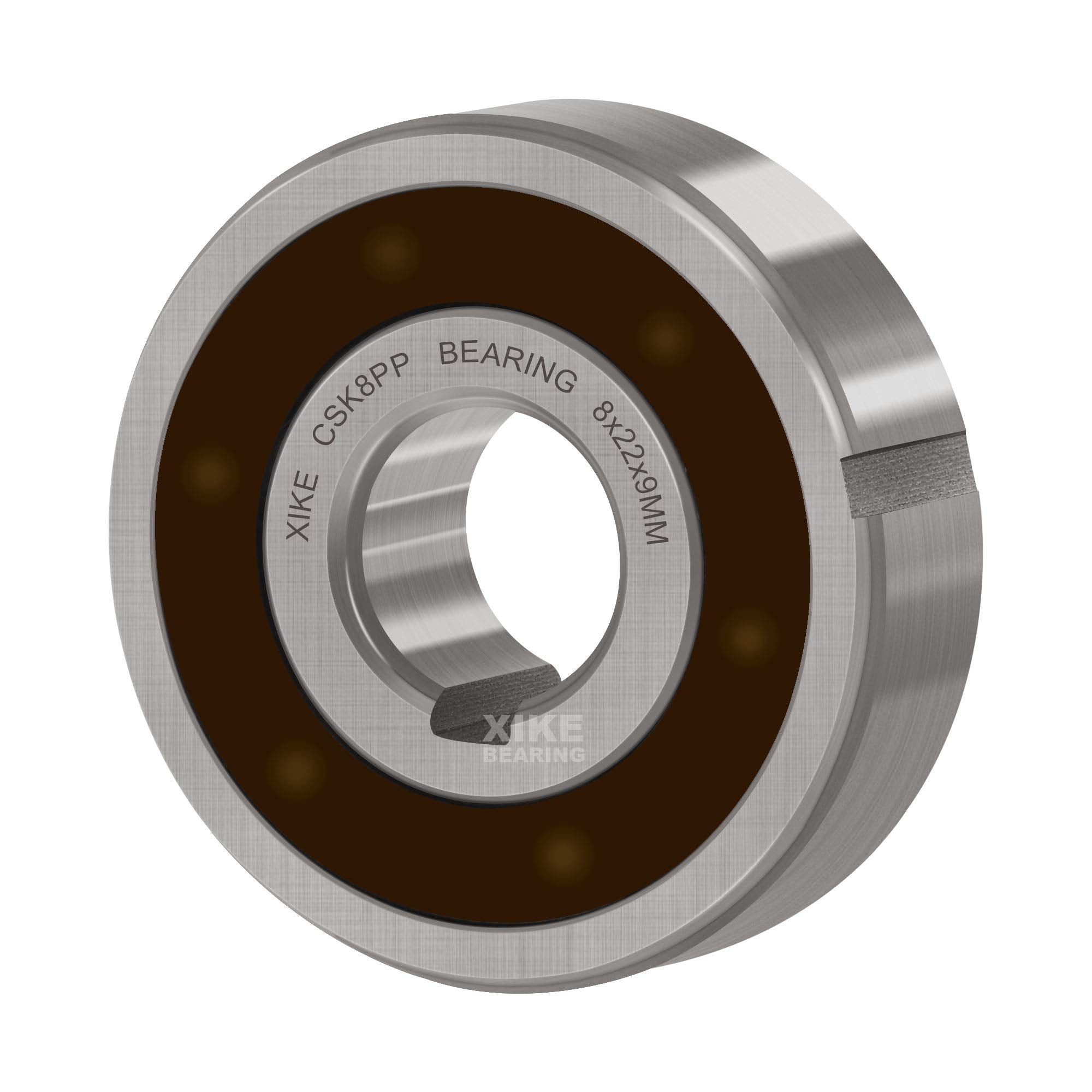 Xike 1 Pack Csk8Pp Bearings 8X22X9Mm, One Way Bearing With Keyway Sprag Or Clutch Freewheel Backstop.