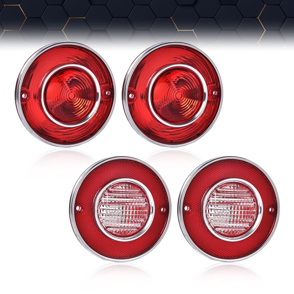 Pit66 Tail Lights+ Backup Lights Compatible With Chevy Corvette 1975-1979