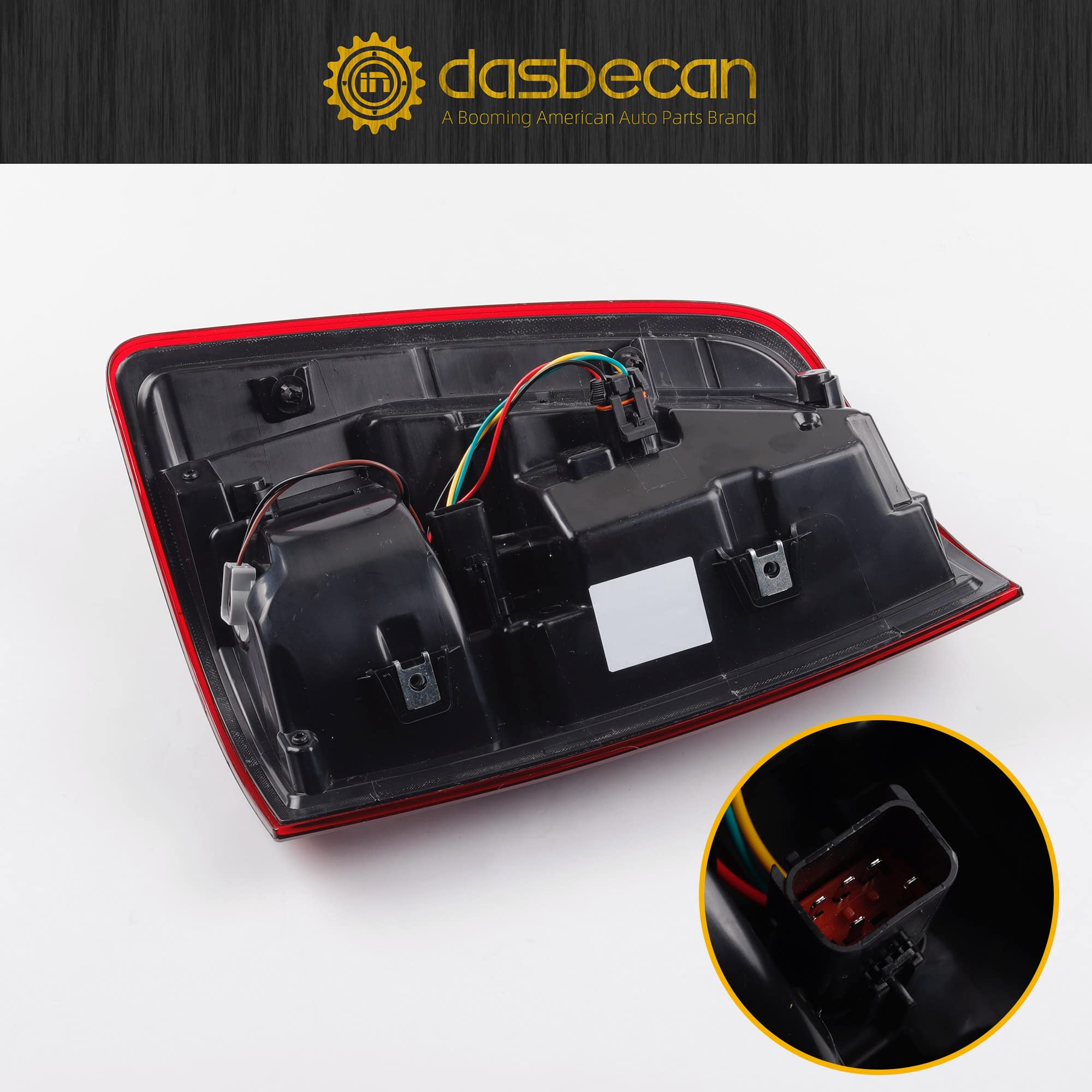 Dasbecan Tail Lights Assembly Passenger Side Red Lens Black Interior Compatible With Dodge Ram 1500 2013-2018 Ram 1500 Classic Warlock 2019-2022 Ram 2500 3500 2014-2018 Replaces# 68093080Ab 68093080Ac