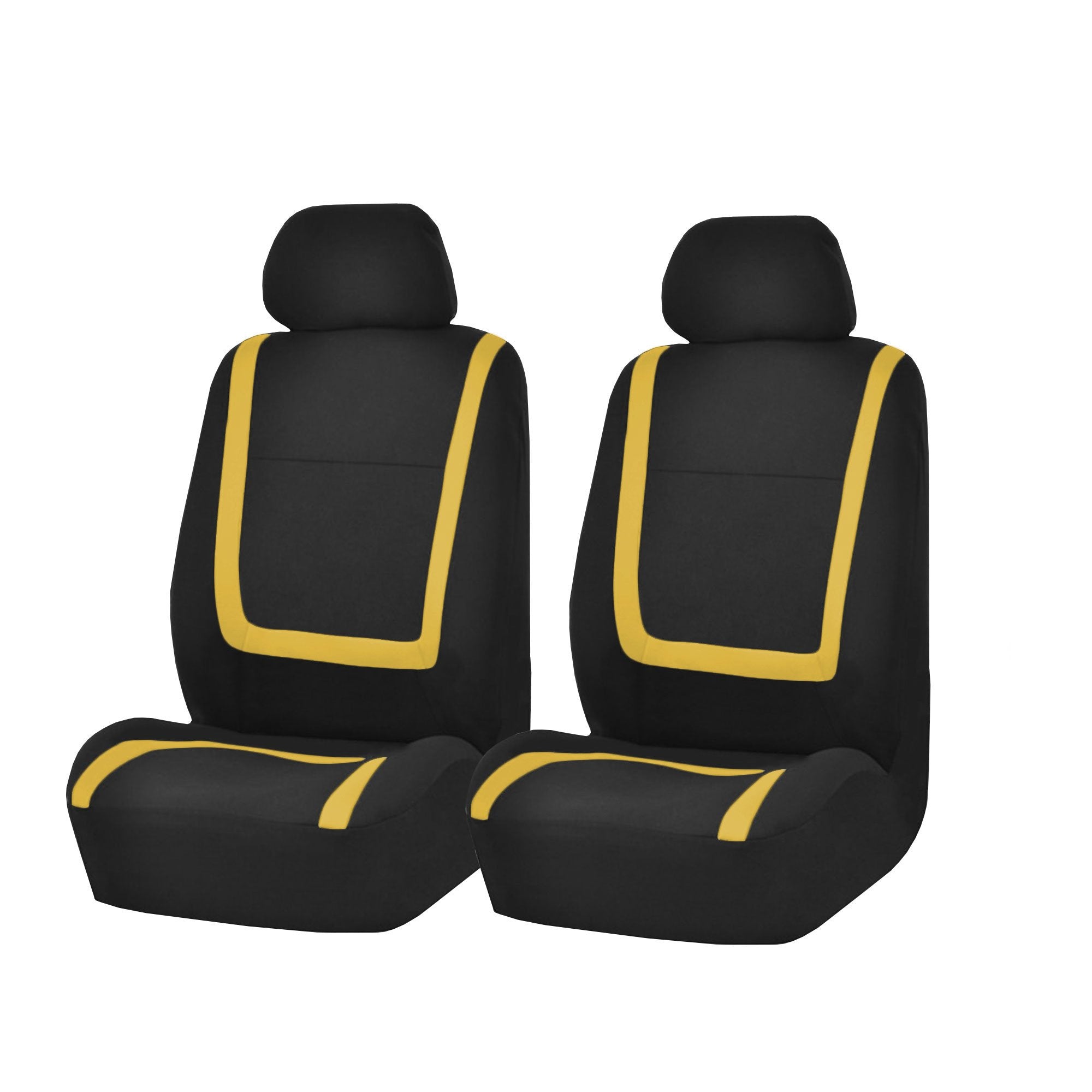 Fh Group Car Seat Covers Front Set In Cloth -Car Seatcovers For Low Back Car Seats With Removable Headrest,Universal Fit,Automot