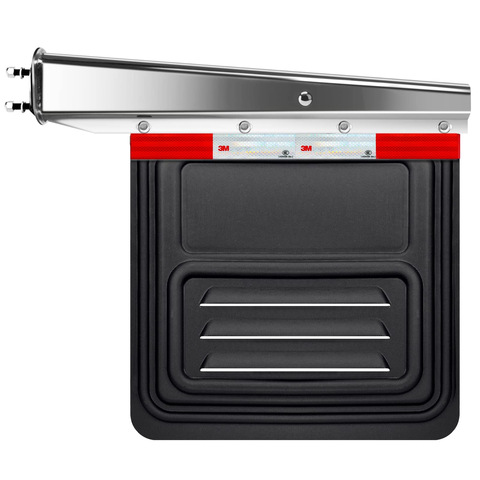 Reflective Strip With 3M Tape For Truck & Trailer With Mudflap Hanger - 2Pcs 1 Pair (Straight)