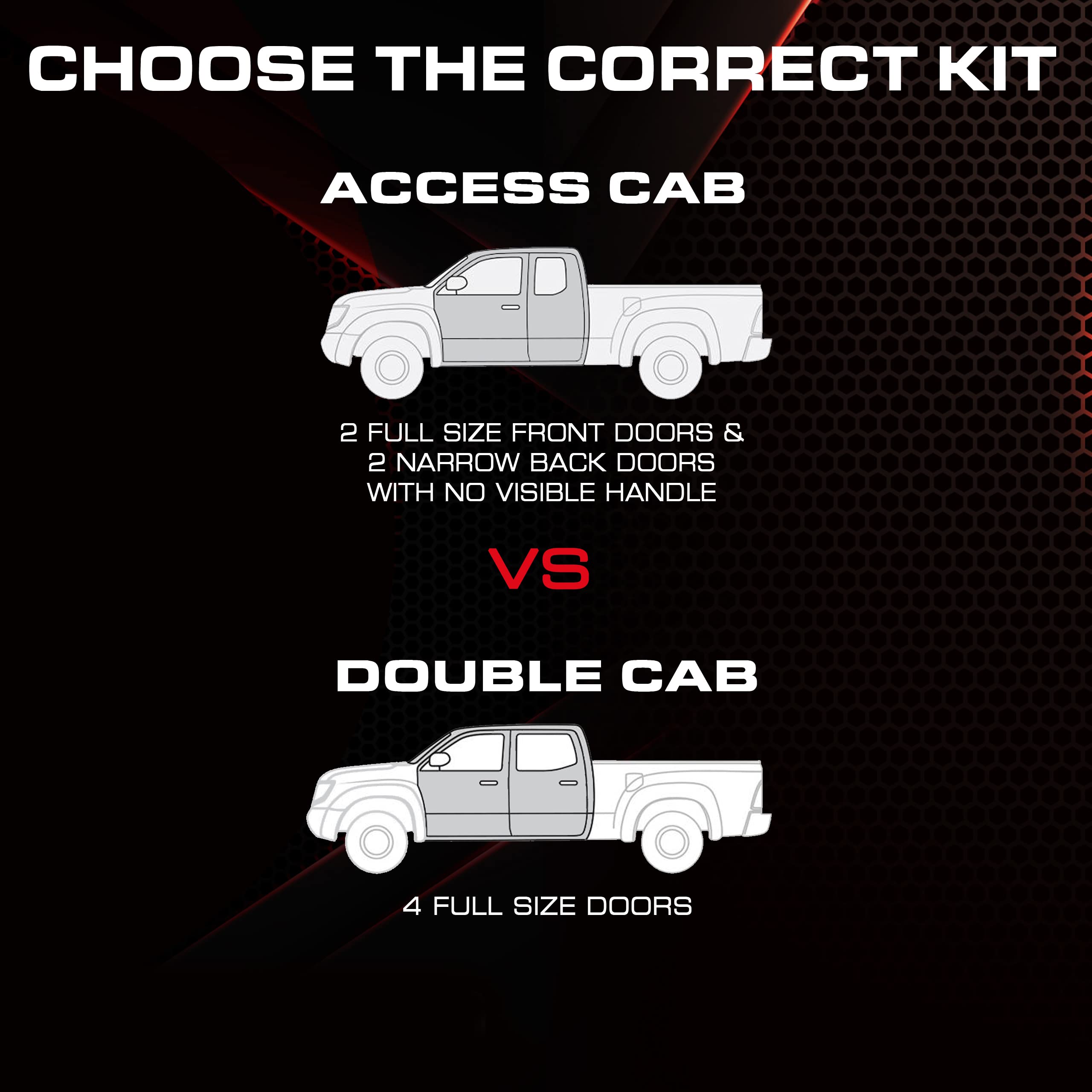 CupHolderHero fits Toyota Tacoma Accessories 2016-2023 Premium Custom Interior Non-Slip Anti Dust Cup Holder Inserts, Center Console Liner Mats, Door Pocket Liners 19pc Set (Double Cab) (Red Trim)