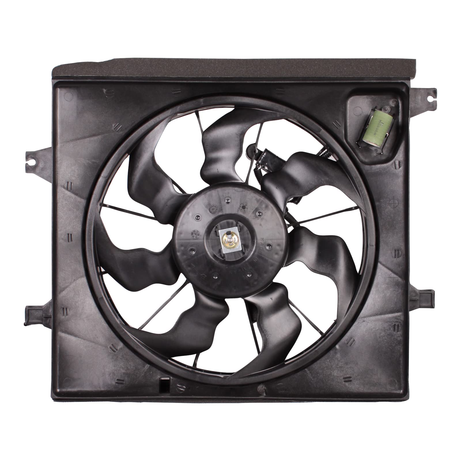 TYG OE Replacement(CAPA Quality) Cooling Fan Extra Silent for 2010-2011 Kia Soul 1.6L W/Resistor | 25380-2K000 | KI3115128 | 621