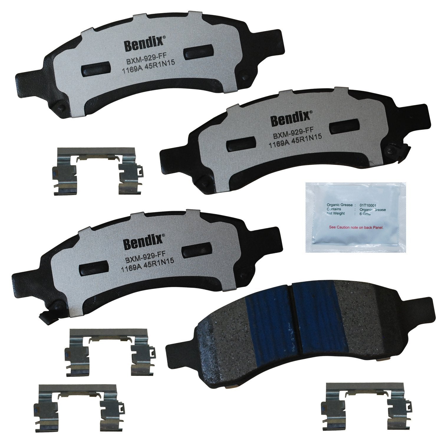 Bendix Fleet Metlok Mkd1169Afm Semi-Metallic Front Brake Pads For Buick Enclave 2017-2008, Chevrolet Traverse 2017-2009, Gmc Aca