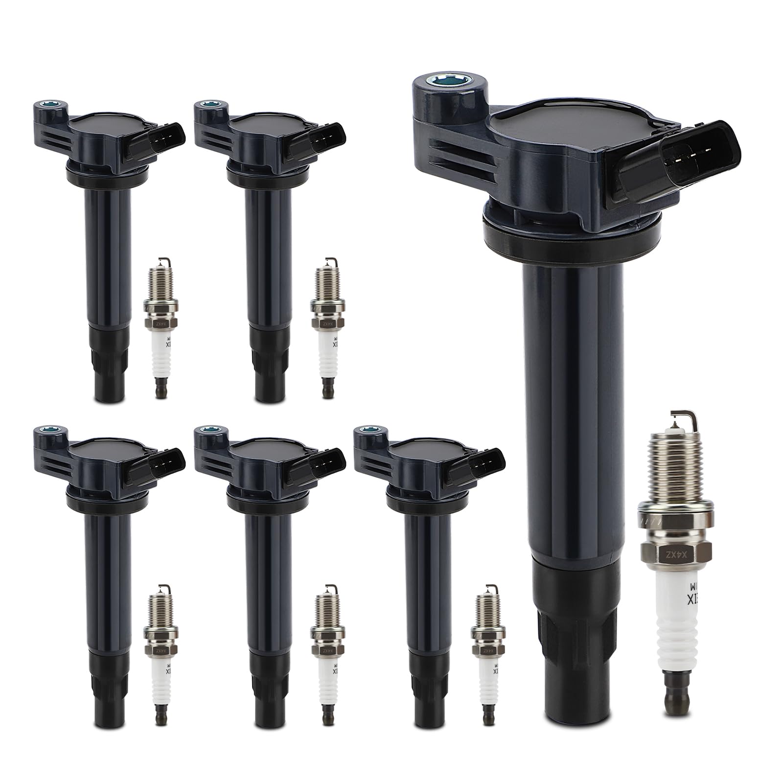 Uf506 Ignition Coil & 4504 Double Iridium Spark Plug For Toyota 04-06 Camry Sienna,04-10 Highlander,04-08 Solara/Lexus 04-06 Es3