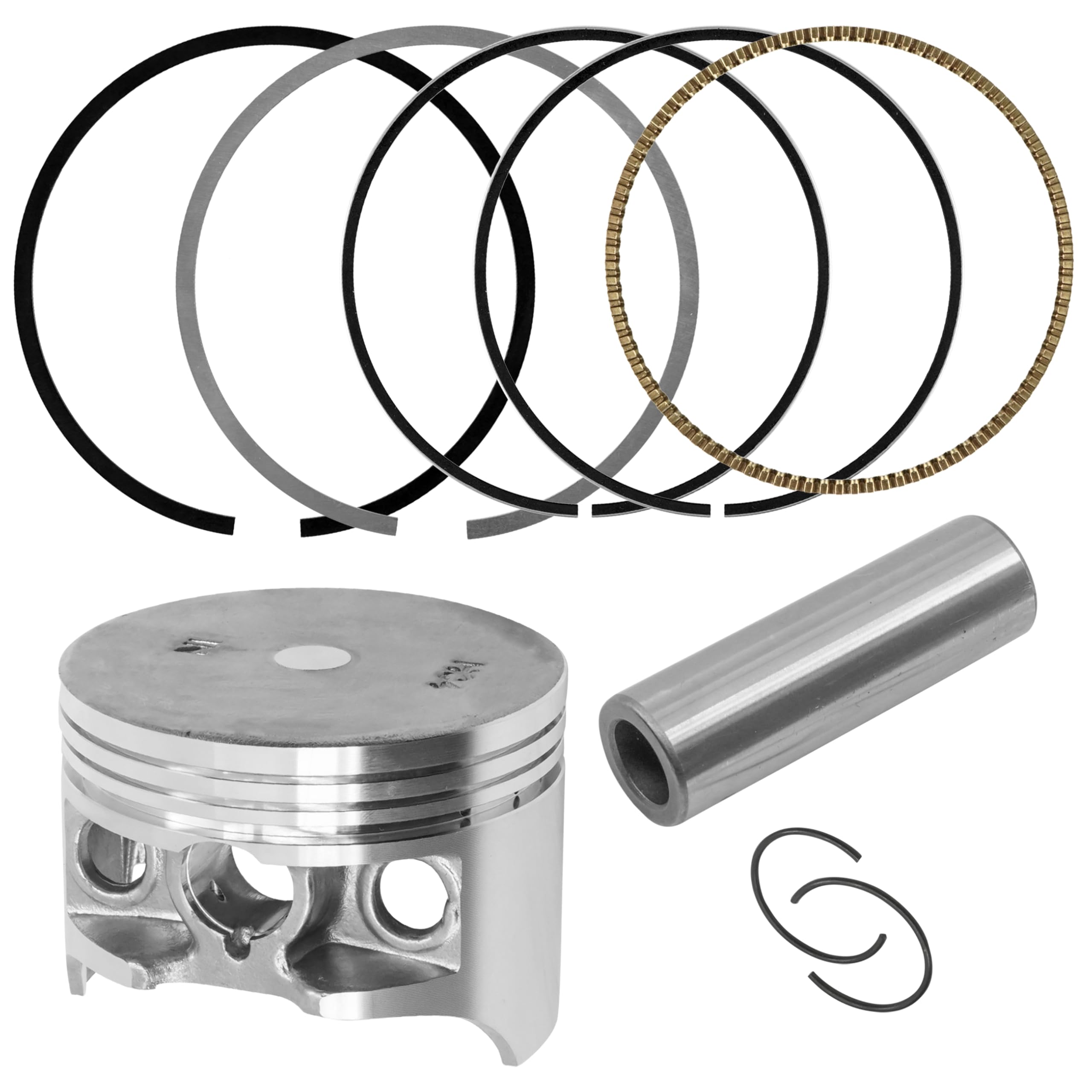 Caltric Piston & Ring Kit Compatible with Honda Fourtrax 300 TRX300/Big Red 250 ATC250ES 1985-2000 / Fourtrax 300 TRX300 1988-20
