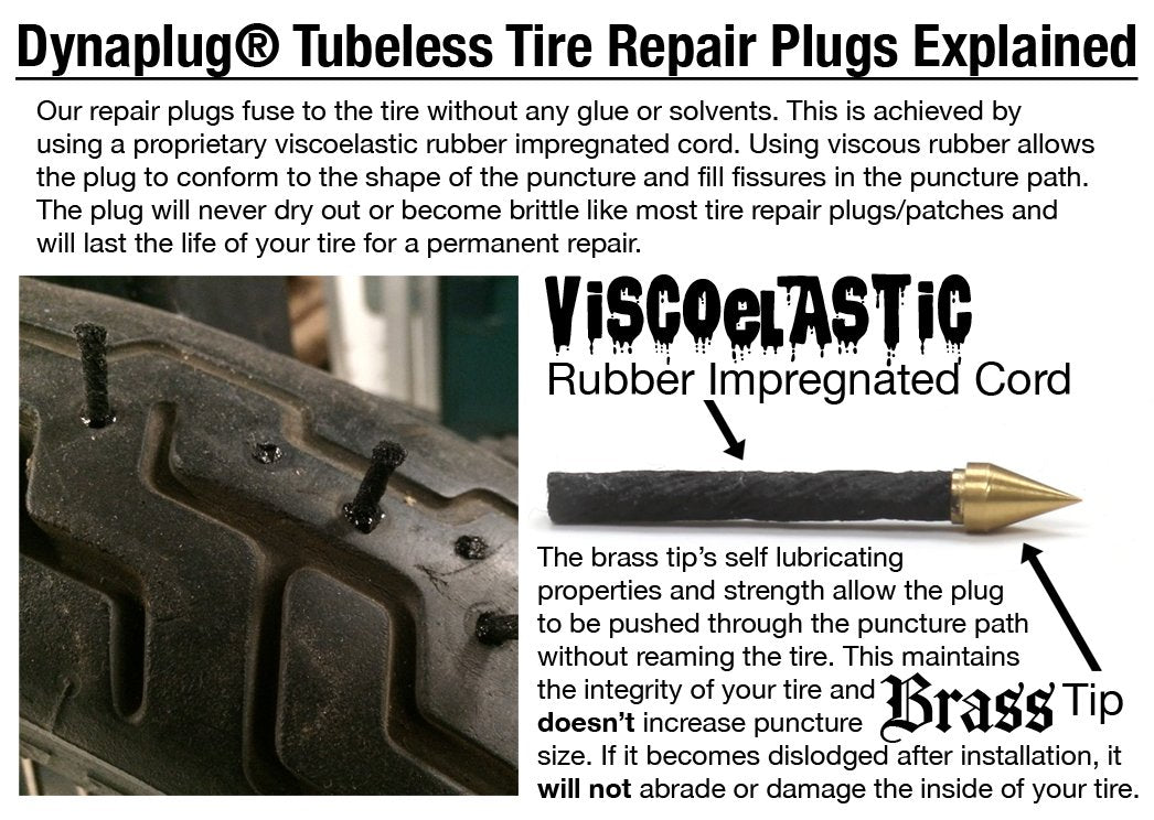 Dynaplug Quick Motorcycle Tire Puncture Repair - Carbon Ultralite