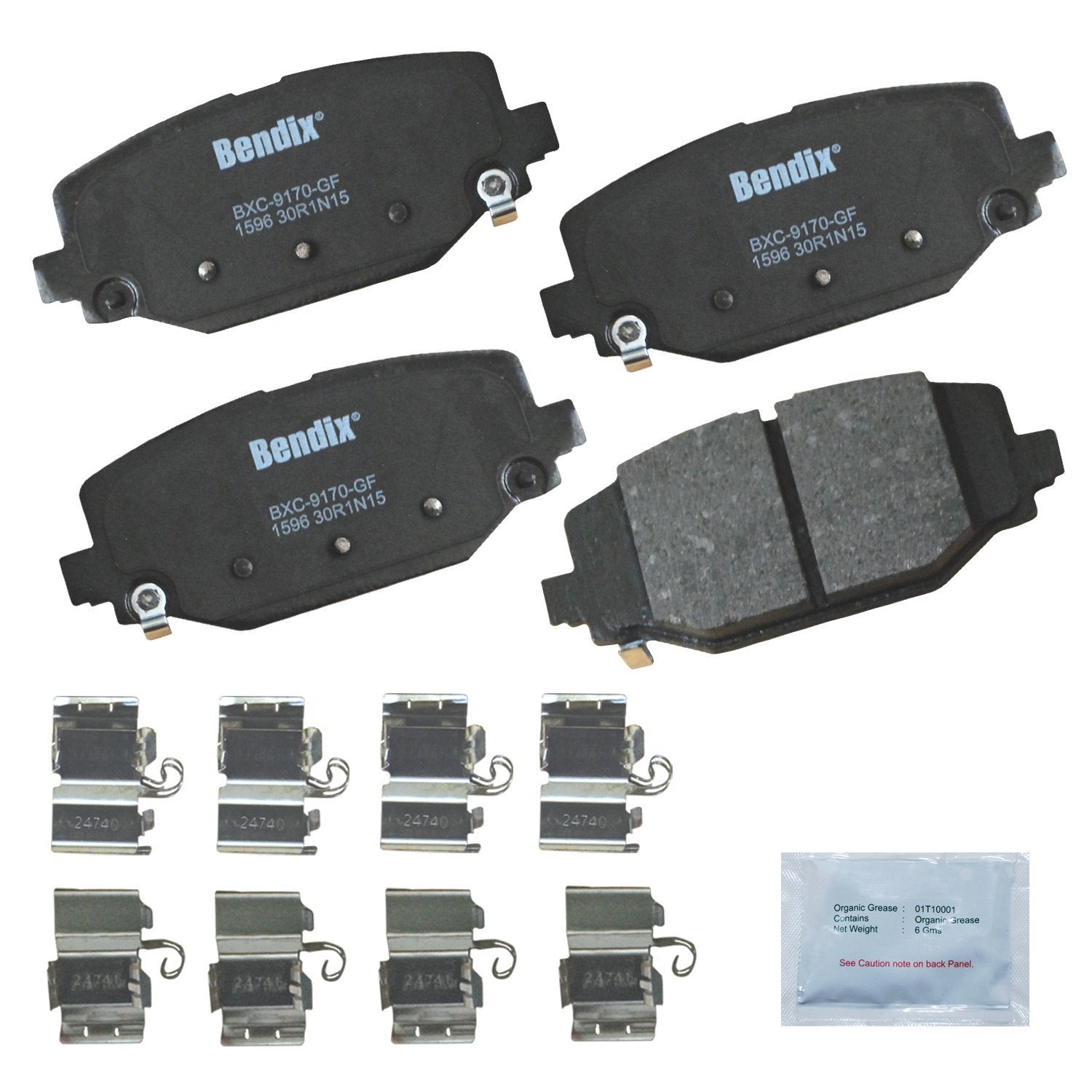 Bendix Priority1 Cfc1596 Ceramic Rear Brake Pads For Select Models Chrysler Grand Caravan, Town & Country, Dodge Journey, Ram C/
