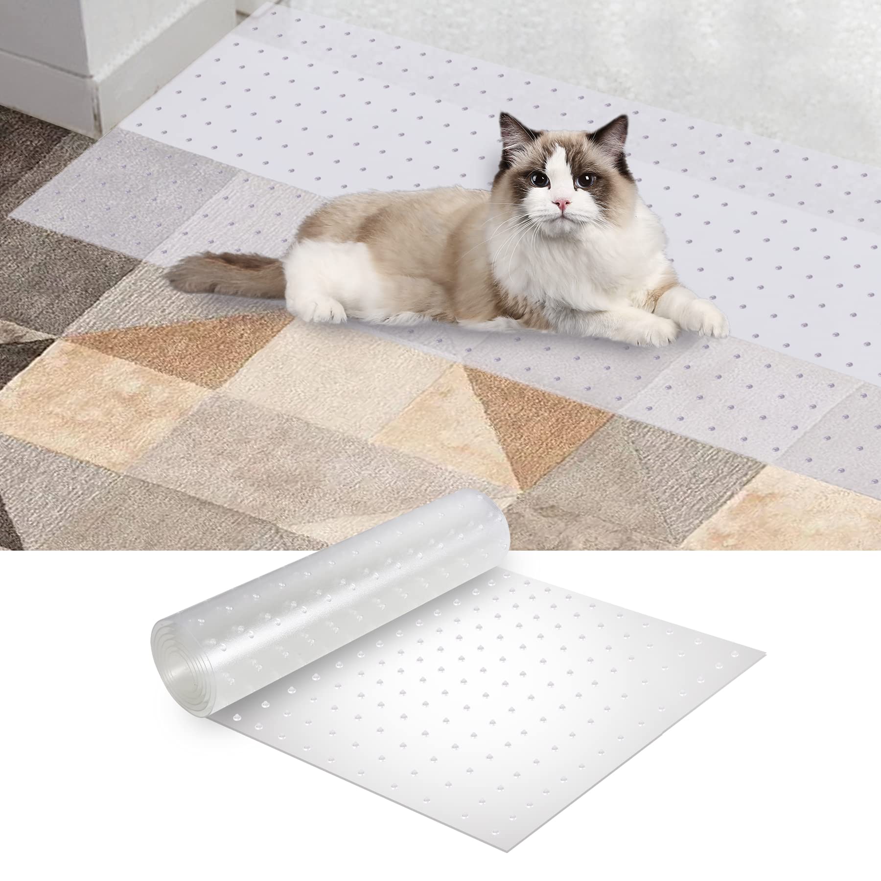 3.6Ft Cat Carpet Protector, Non-Slip Carpet Protector For Pets,Carpet Scratch Stopper From Scratching Carpet At Doorway