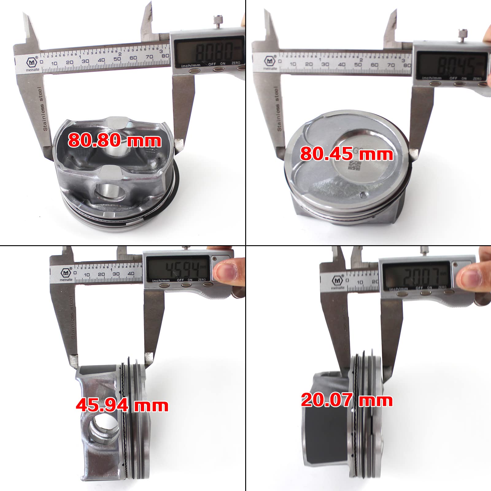 PANGOLIN Engine Piston & Rings Set 23041-2E210 for Kia Soul Forte Forte5 Forte Koup 2.0L 2014 2015 2016 2017 2018 Aftermarket Pa