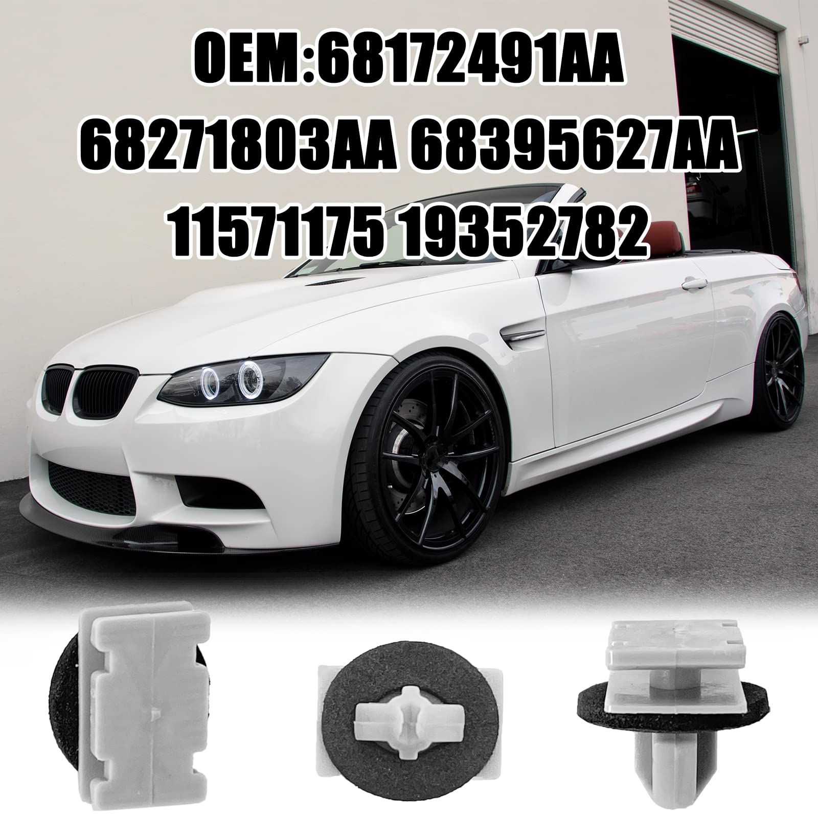 Gistilli 20Pcs Rocker Fender Exterior Trim Molding Clip Compatible With Jeep Grand Cherokee Compass 68172491Aa 68271803Aa 683956