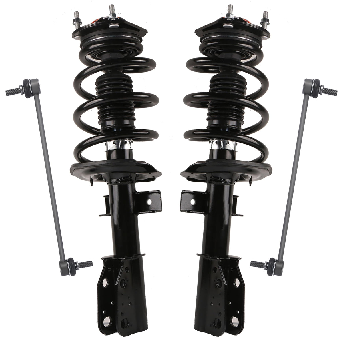 KUIPERAUTO Front Struts w/Coil Spring Assembly Sway Bar Links Compatible for 2007-2012 GMC Acadia Chevrolet Traverse Buick Encla