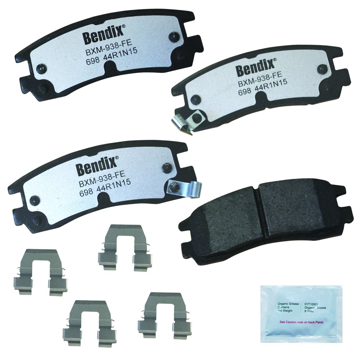 Bendix Fleet Metlok Mkd698Fm Semi-Metallic Rear Brake Pads For Select Models Buick,Lacrosse,Regal,Rendezvous,Chevy Impala,Monte