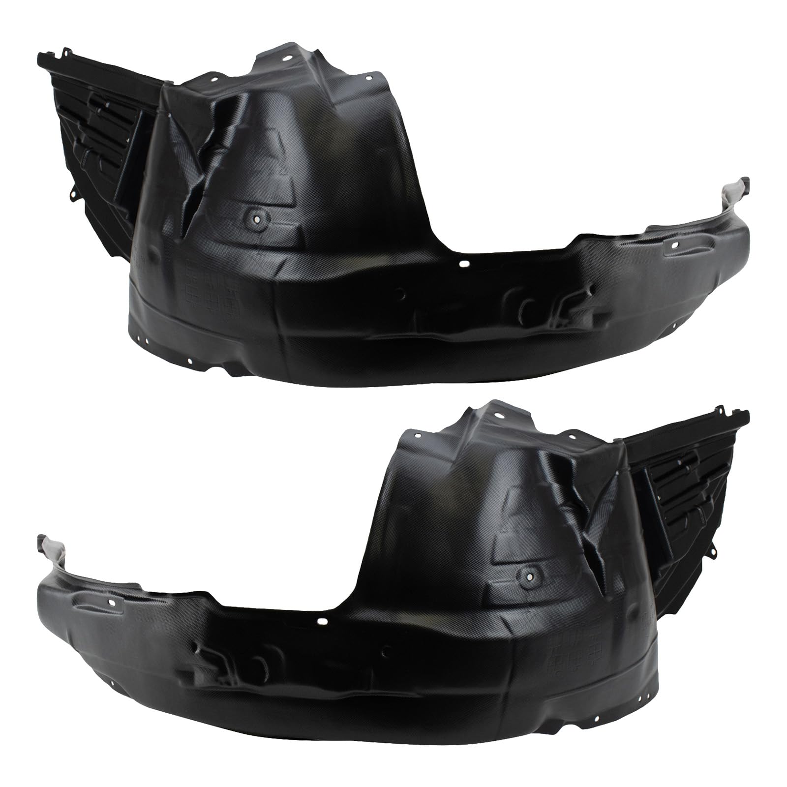 Trq Front Inner Fender Liner Set Compatible With 2011-2014 Subaru Impreza Su1248123 Su1249123