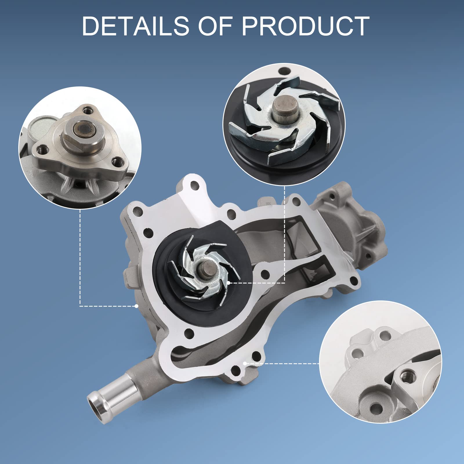 RADHLBNIU AW6662 Water Pump Compatible with 2013-2020 Buick Encore, 2011-2016 Chevy Cruze, 2012-2020 Chevy Sonic, 2013-2020 Chev