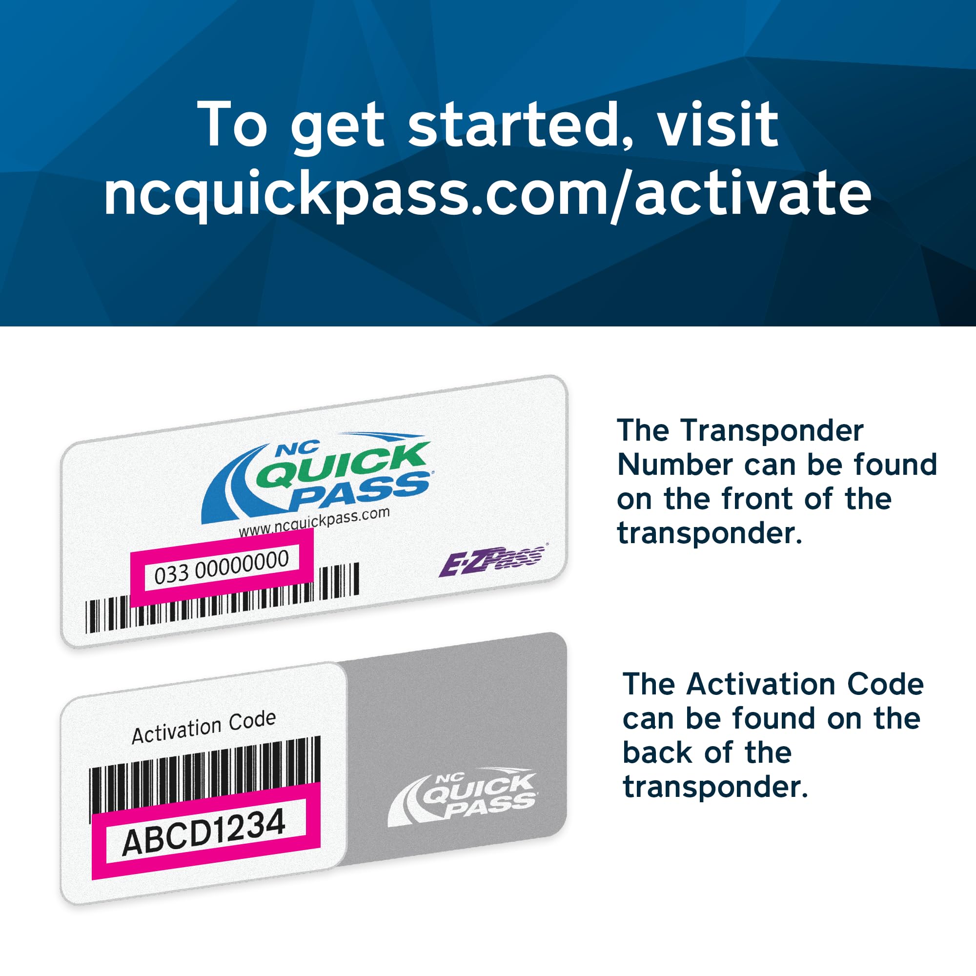 NC Quick Pass Sticker Transponder - NC Toll Roads - Works in 19 States (1)