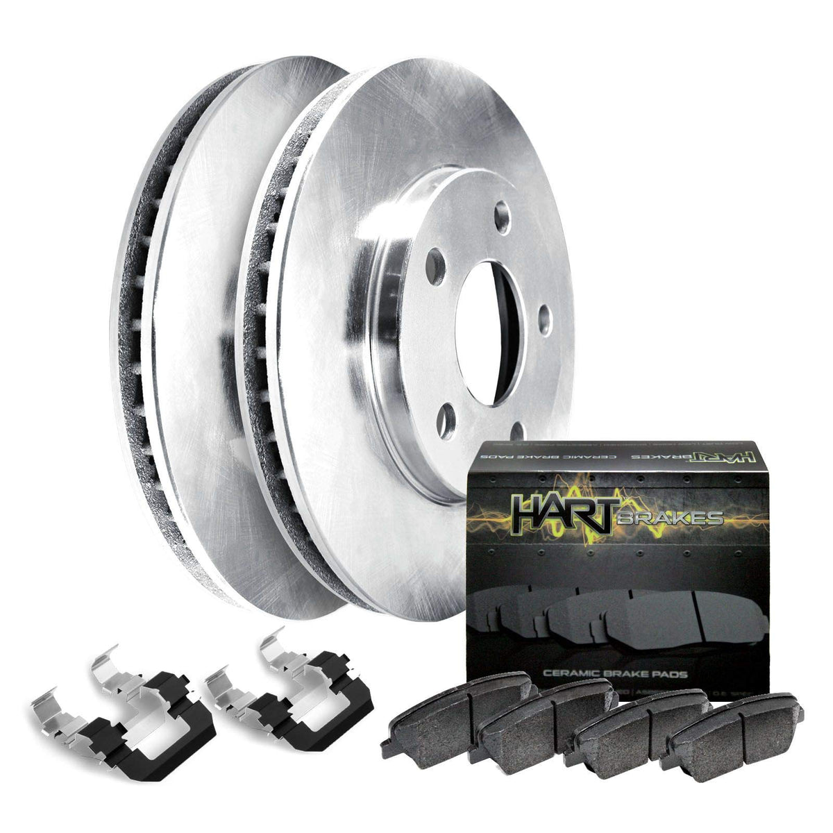 Hart Brakes Rear Brakes And Rotors Kit |Rear Brake Pads| Brake Rotors And Pads| Ceramic Brake Pads And Rotors - Rbbr.65160.02