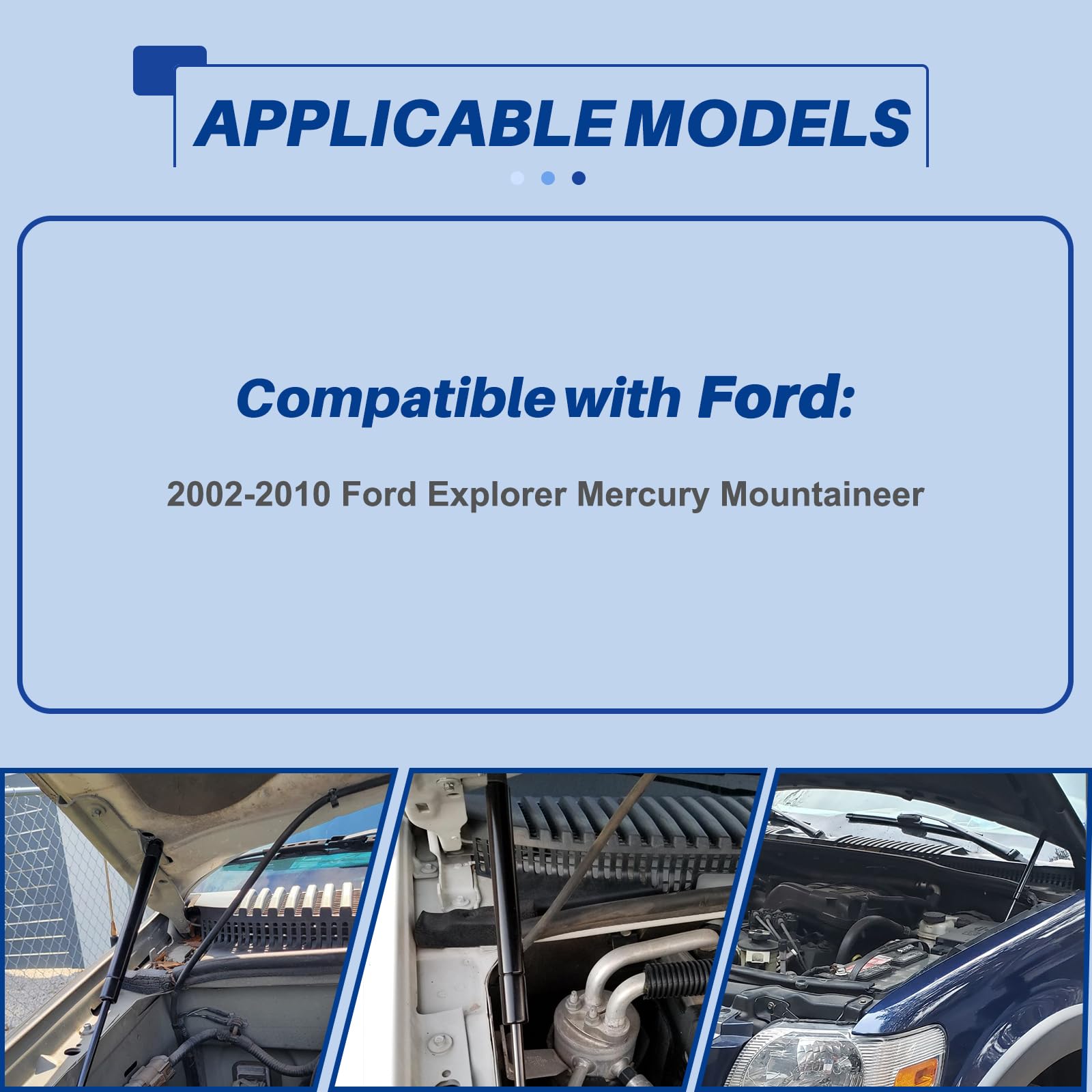 Otuayauto Front Hood Struts - Replacement For 2002-2010 Ford Explorer Hood Lift Supports Shocks - Oem # 4142, Sg404025 (Pack Of