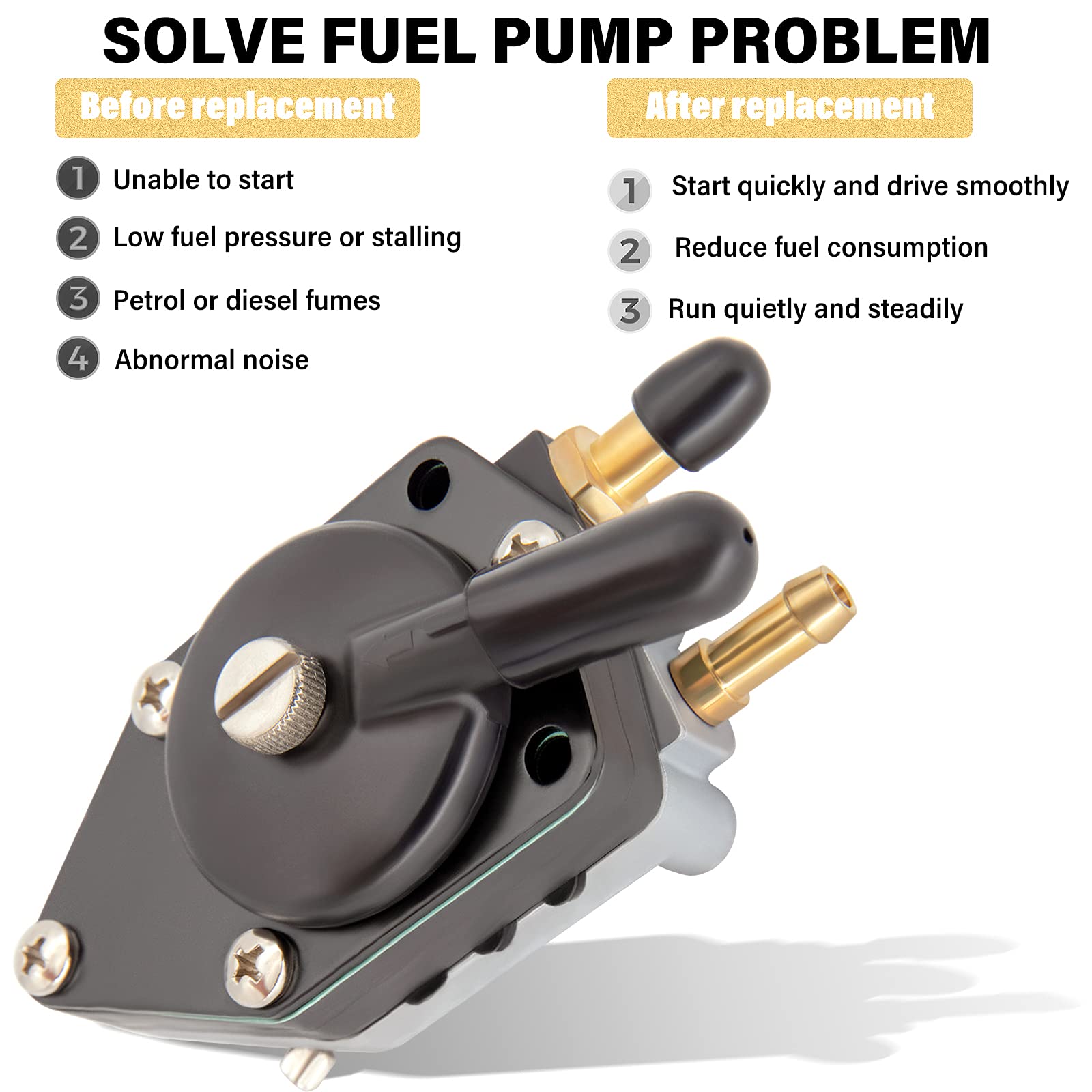 438559 Fuel pump For Johnson Evinrude outboard 25 35 50 65 70 75 85 88 90 100 105 115 135 140 HP Replace 385784 0438559 433390 3
