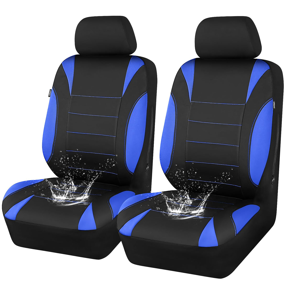CAR PASS Neoprene Wetsuit Seat Covers, Waterproof Car Seat Covers Front with 5mm Composite EVA, Universal Fit for Car,Sedan SUV 