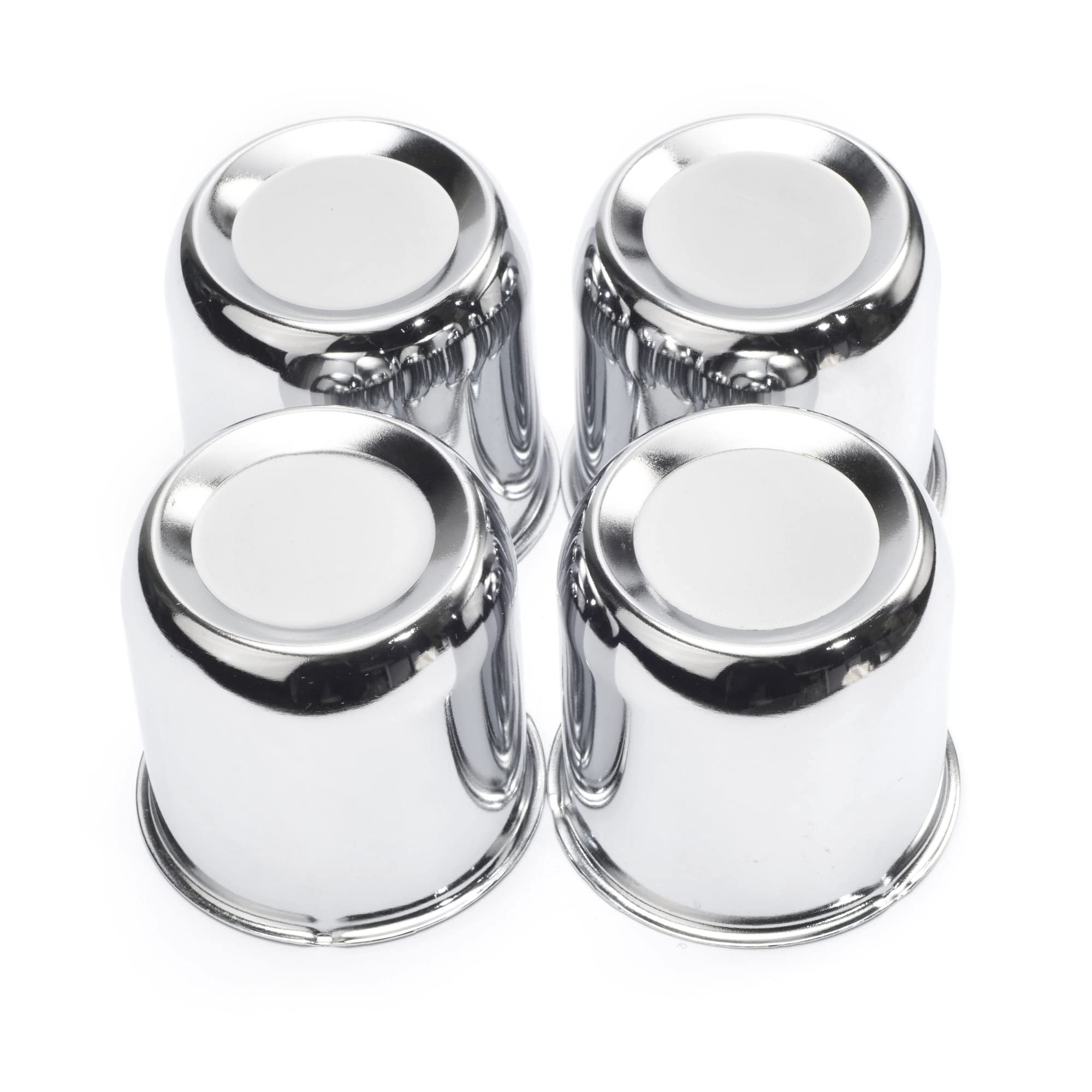 Rtrhinotuning 2.91'' Push Through Wheels Center Caps Chrome For Trucks Trailers Rvs, 4Pcs Wheels Hub Caps