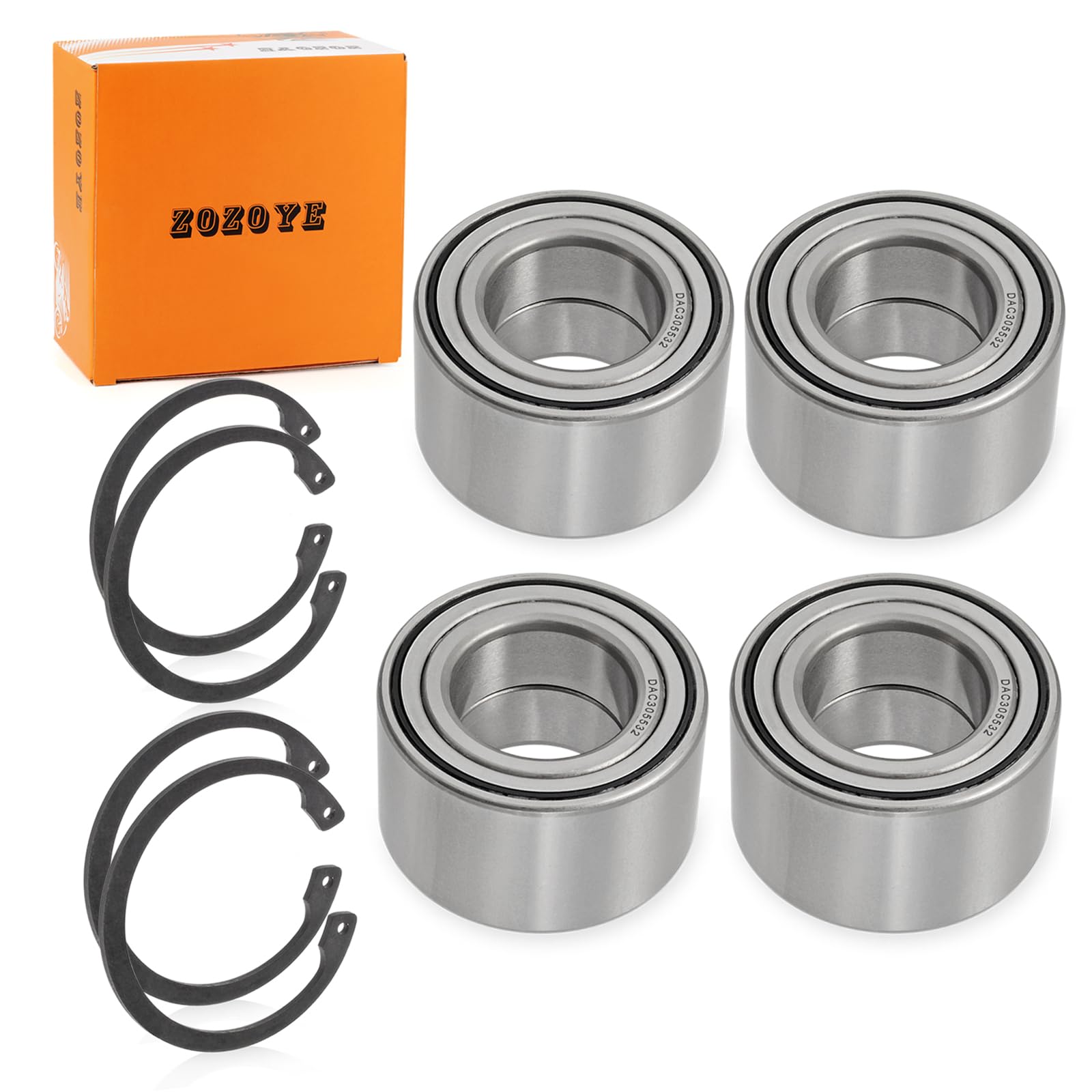 Heavy Duty Front & Rear Wheel Bearing 30X55X32Mm + Circlip For Arctic Cat Atv 250 300 350 366 400 425 450 500 650 700 1000 2005-2017 1402-027 1402-809 0423-423