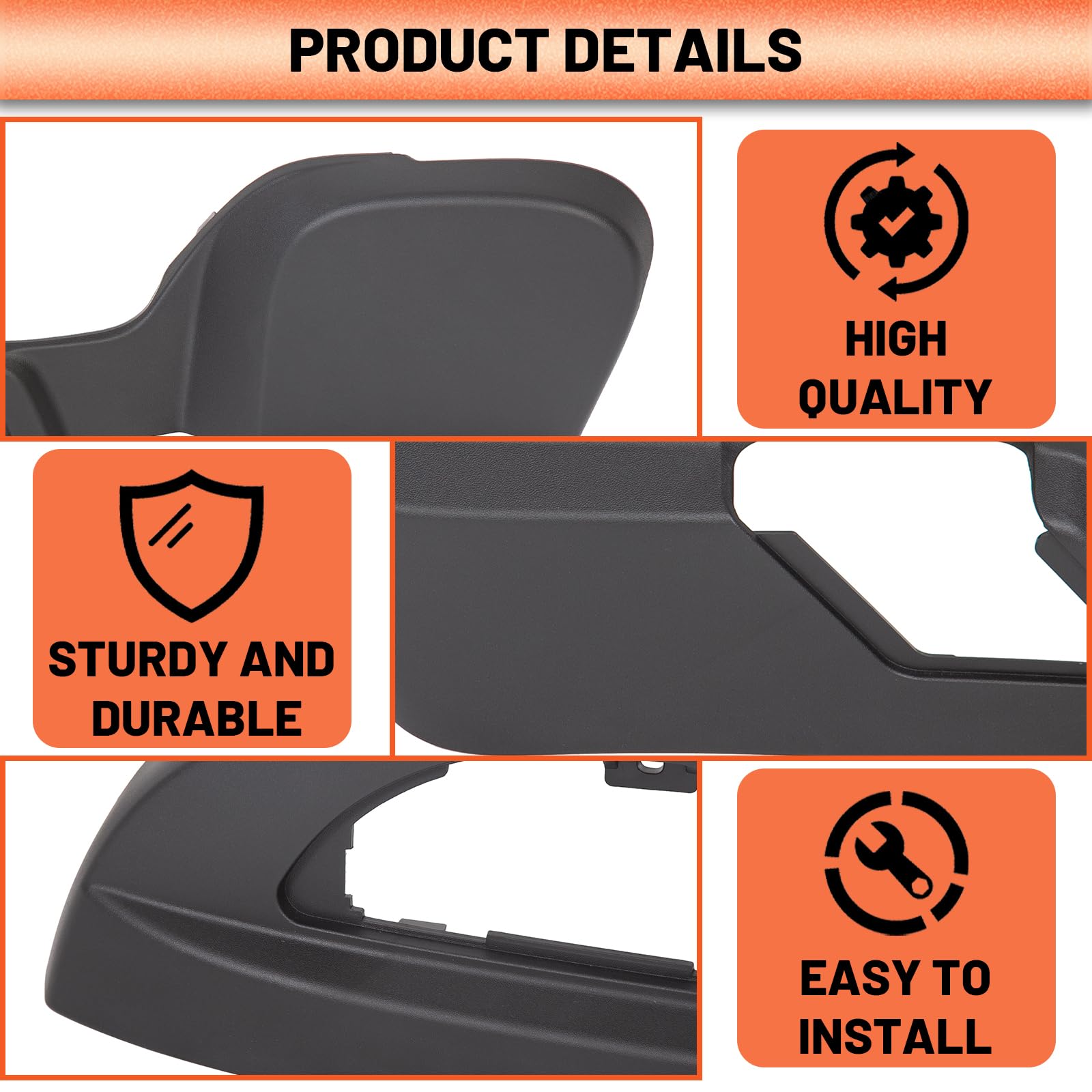 Ecotric Driver Seat Trim Panel Compatible With 2009-2017 Buick Enclave/Chevrolet Traverse/Gmc Acadia Driver Seat Track Cover Replace For 25941769