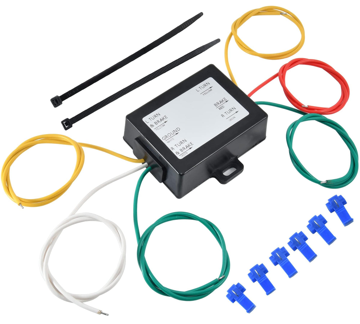 Oyviny 2-To-3-Wire Splice-In Trailer Tail Light Converter For Trailer Rv Dinghy Towing Pickup Trucks Vans Electrical System 2-To