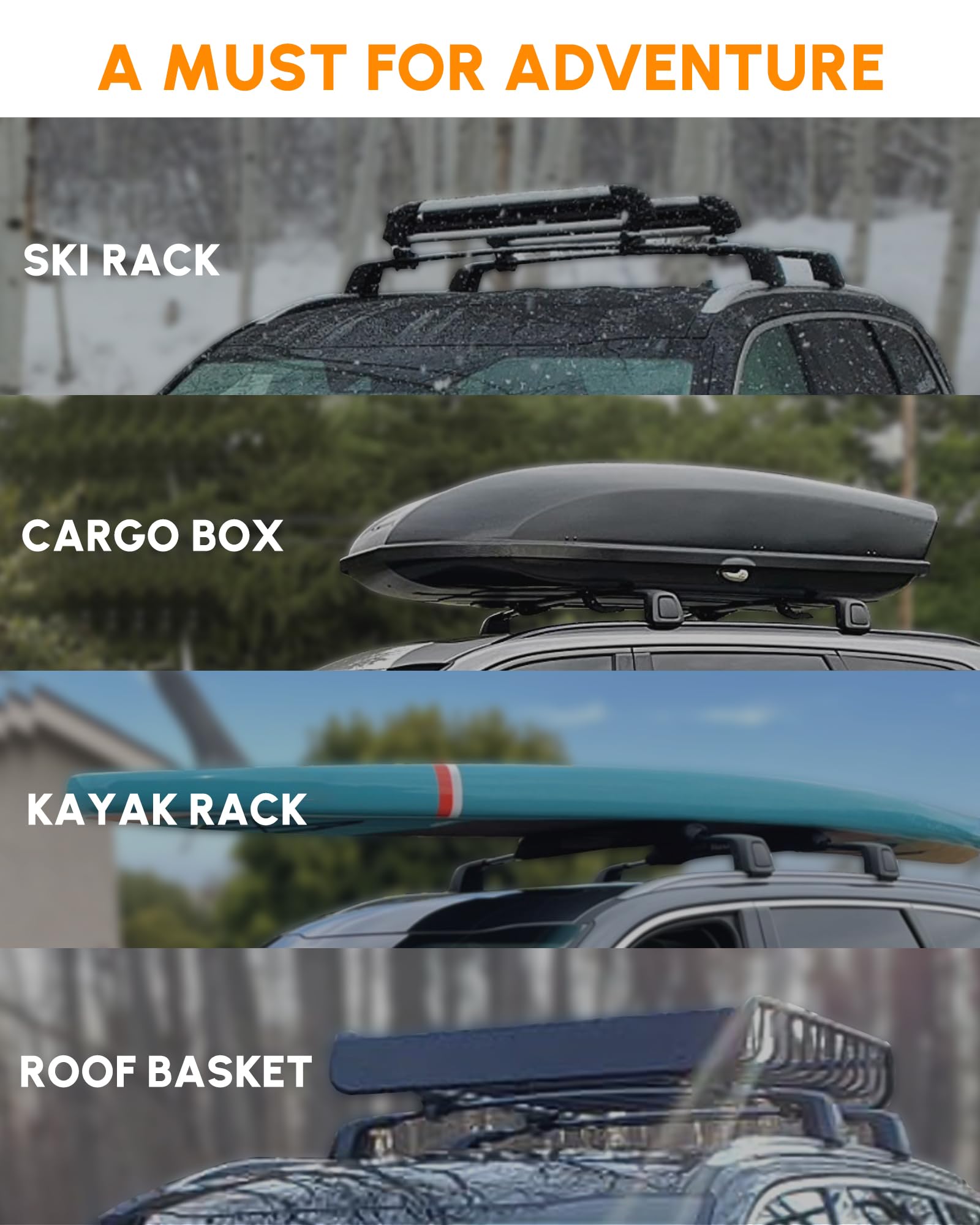 Snailfly Roof Rack Cross Bars Fit For 2023 2024 Mazda Cx50 Cx-50 Lockable Crossbars 165Lbs Capacity For Kayak Ski Bike Snowboard