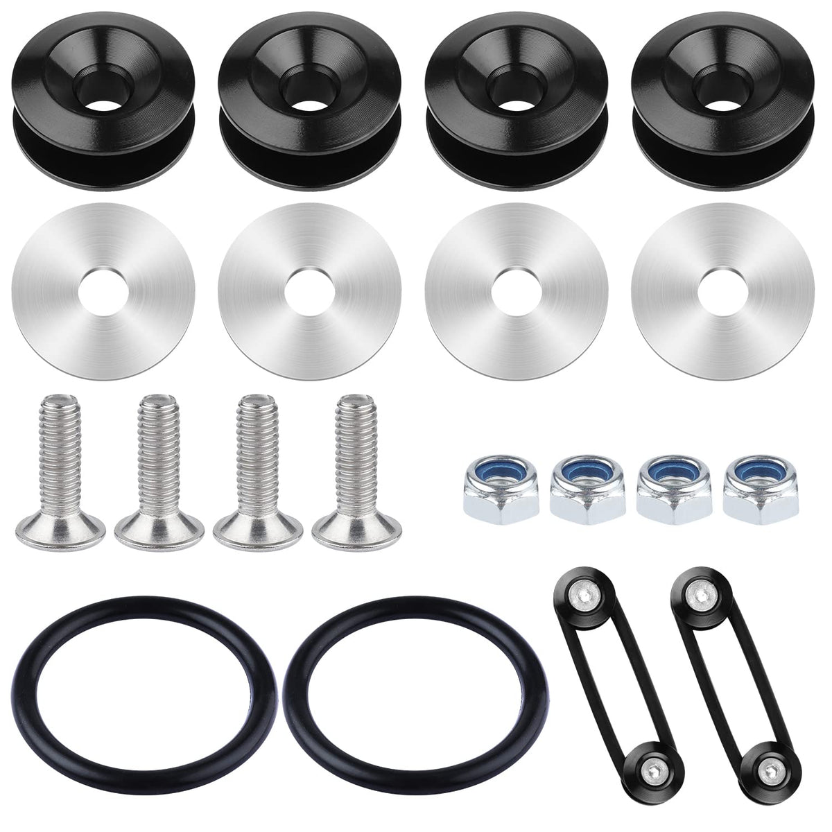 Aiex Bumper Quick Release, Bumper Holder Bands Bumper Trunk Quick Release Fastener Kit For Front Rear Bumper Universal Car Bumpe